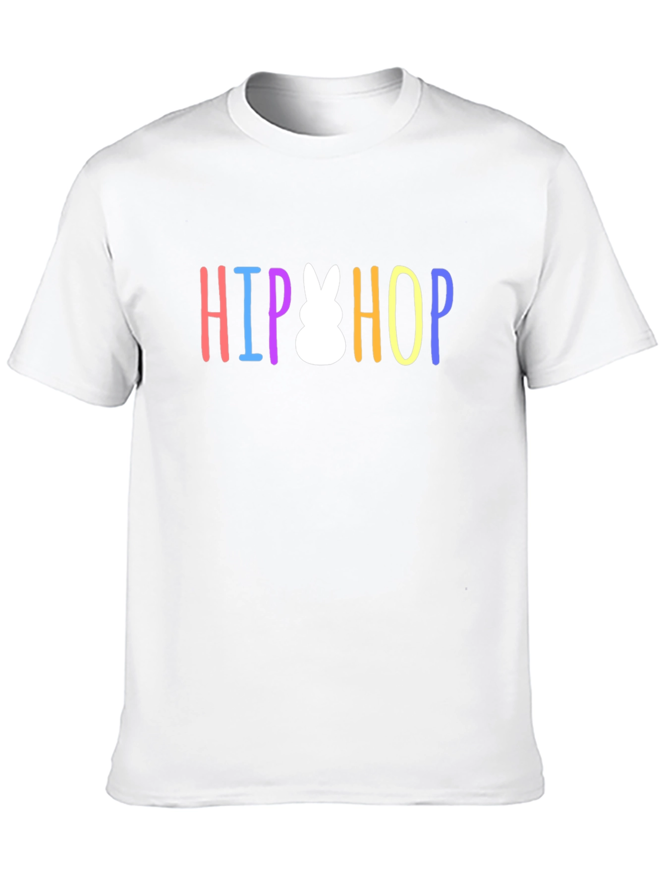 Hip Hop Easter Bunny Graphic T-Shirt - Black