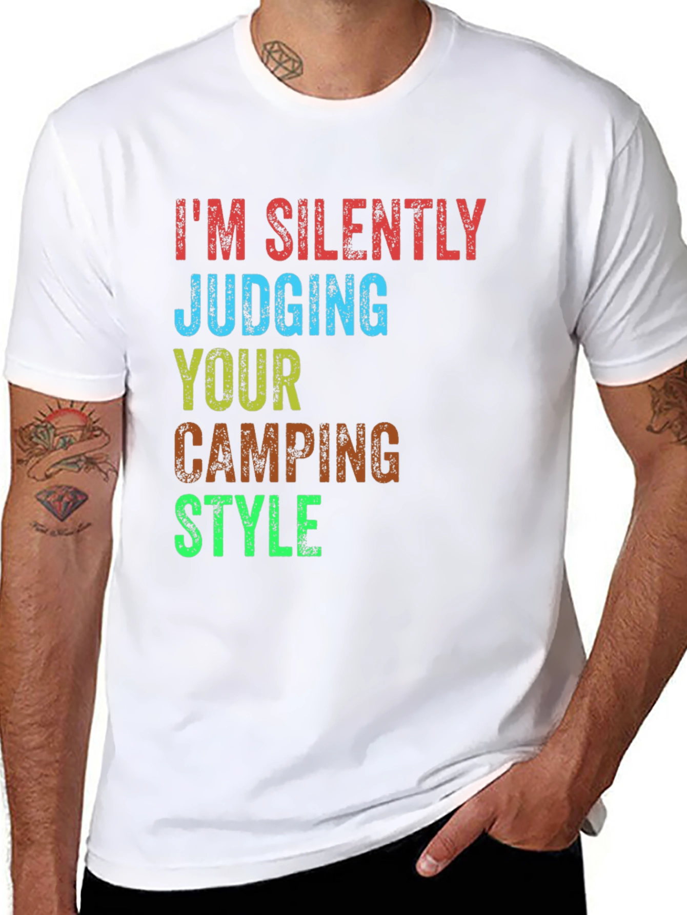 Camping Style Judging T-Shirt - Silently Judging