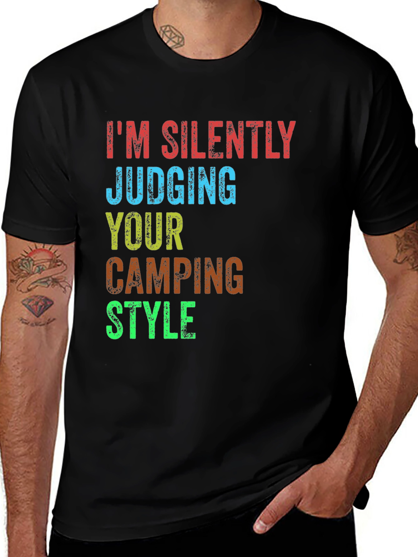 Camping Style Judging T-Shirt - Silently Judging