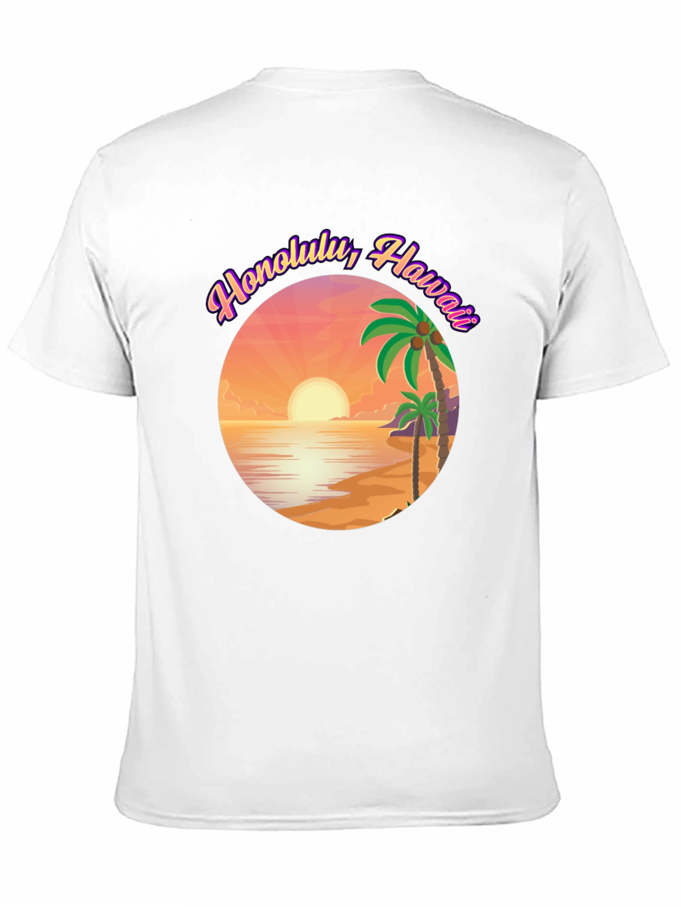 Honolulu Hawaii Sunset Graphic Tee