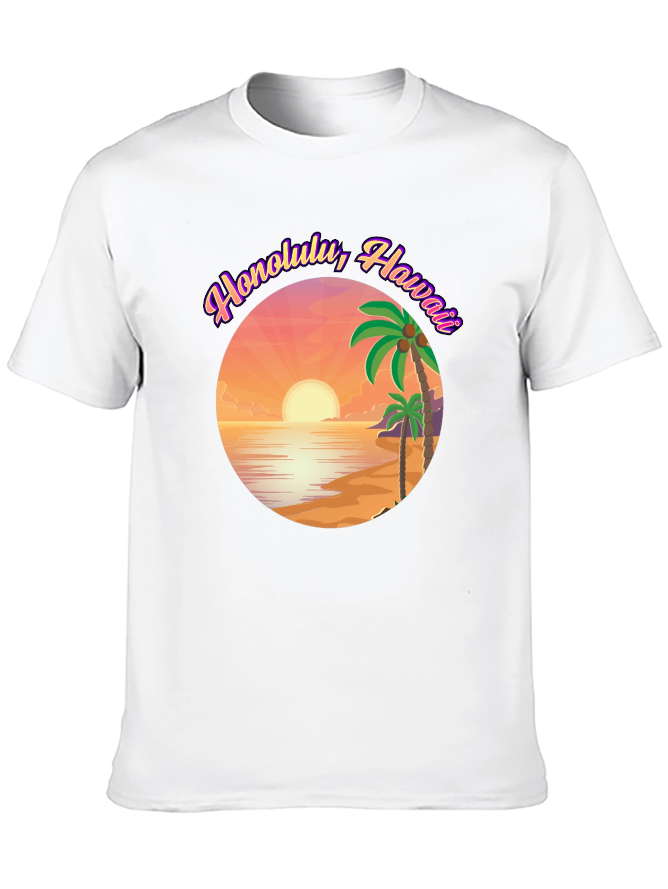 Honolulu Hawaii Sunset Graphic Tee