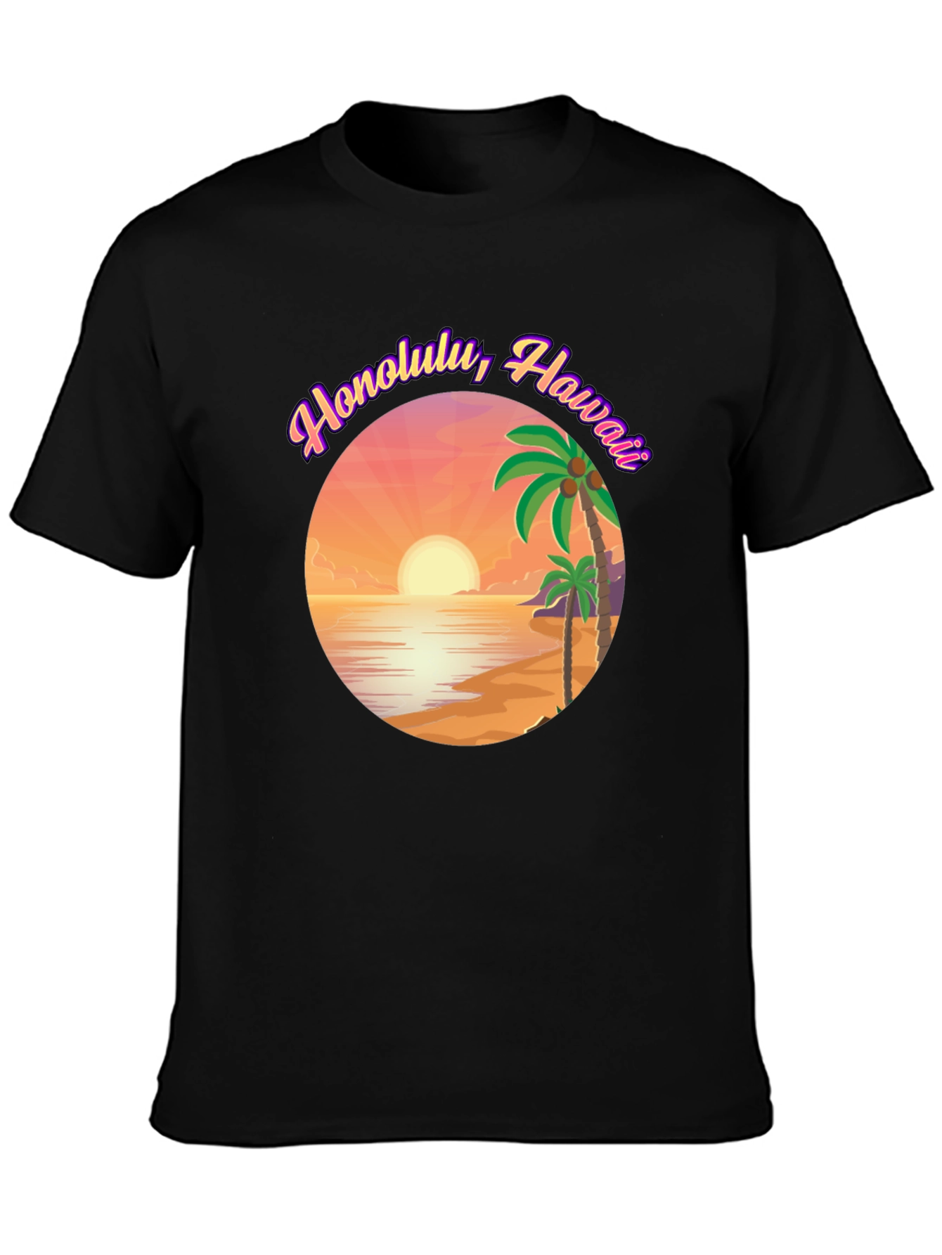 Honolulu Hawaii Sunset Graphic Tee