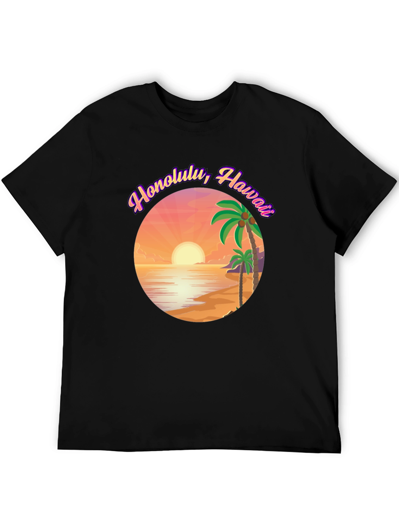 Honolulu Hawaii Sunset Graphic Tee
