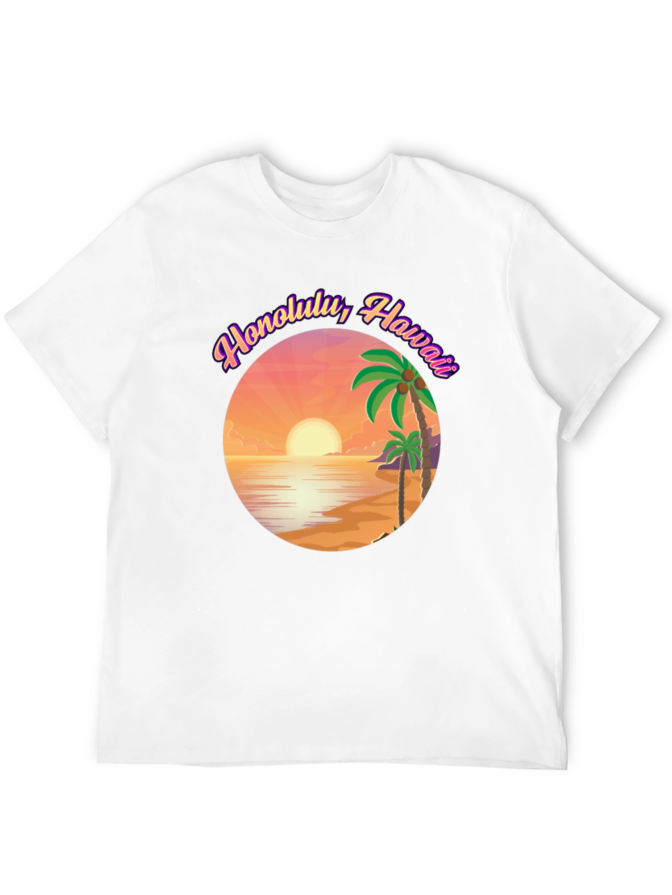 Honolulu Hawaii Sunset Graphic Tee