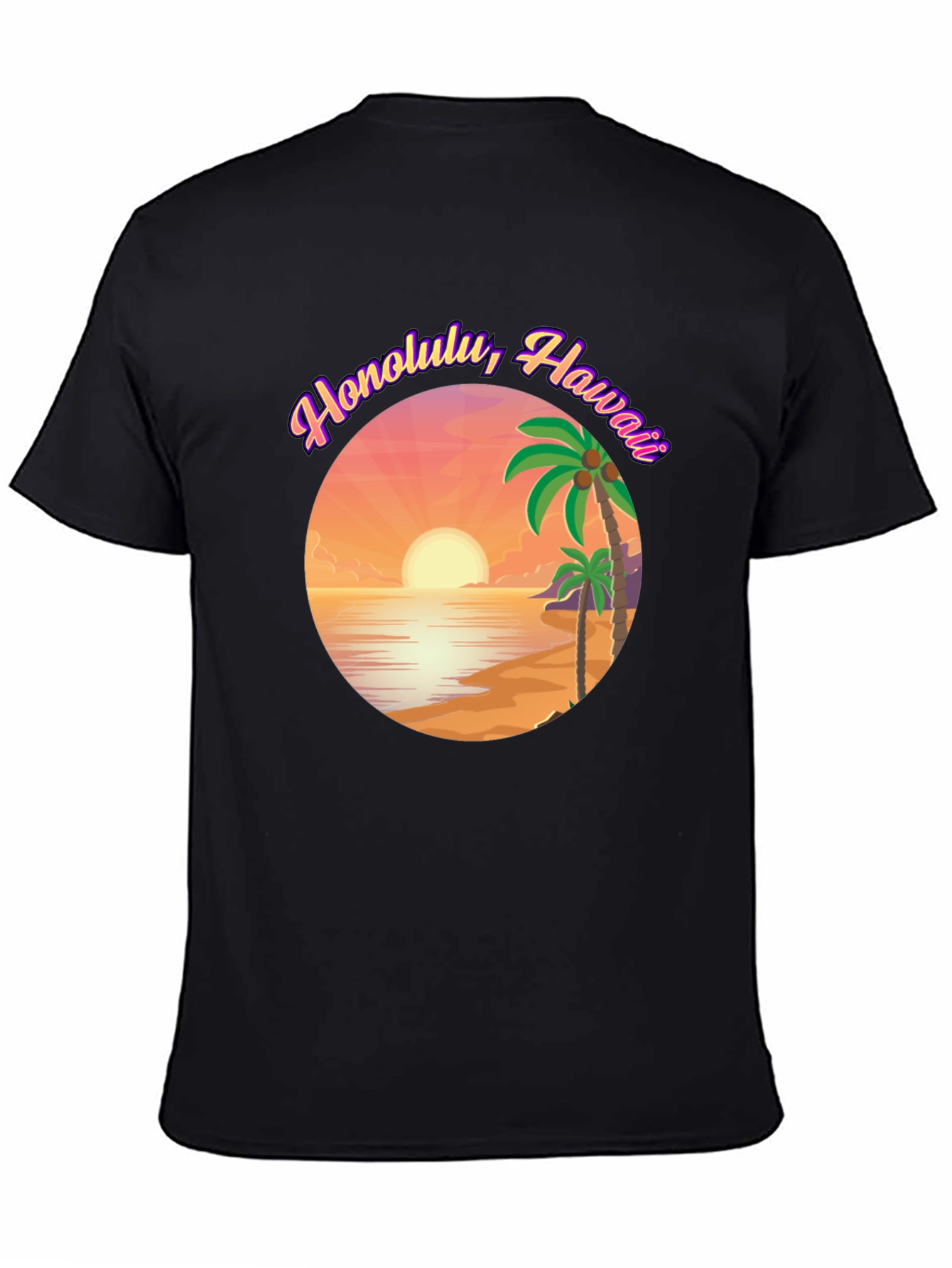 Honolulu Hawaii Sunset Graphic Tee