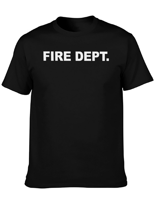 Fire Dept. Black Crew Neck T-Shirt