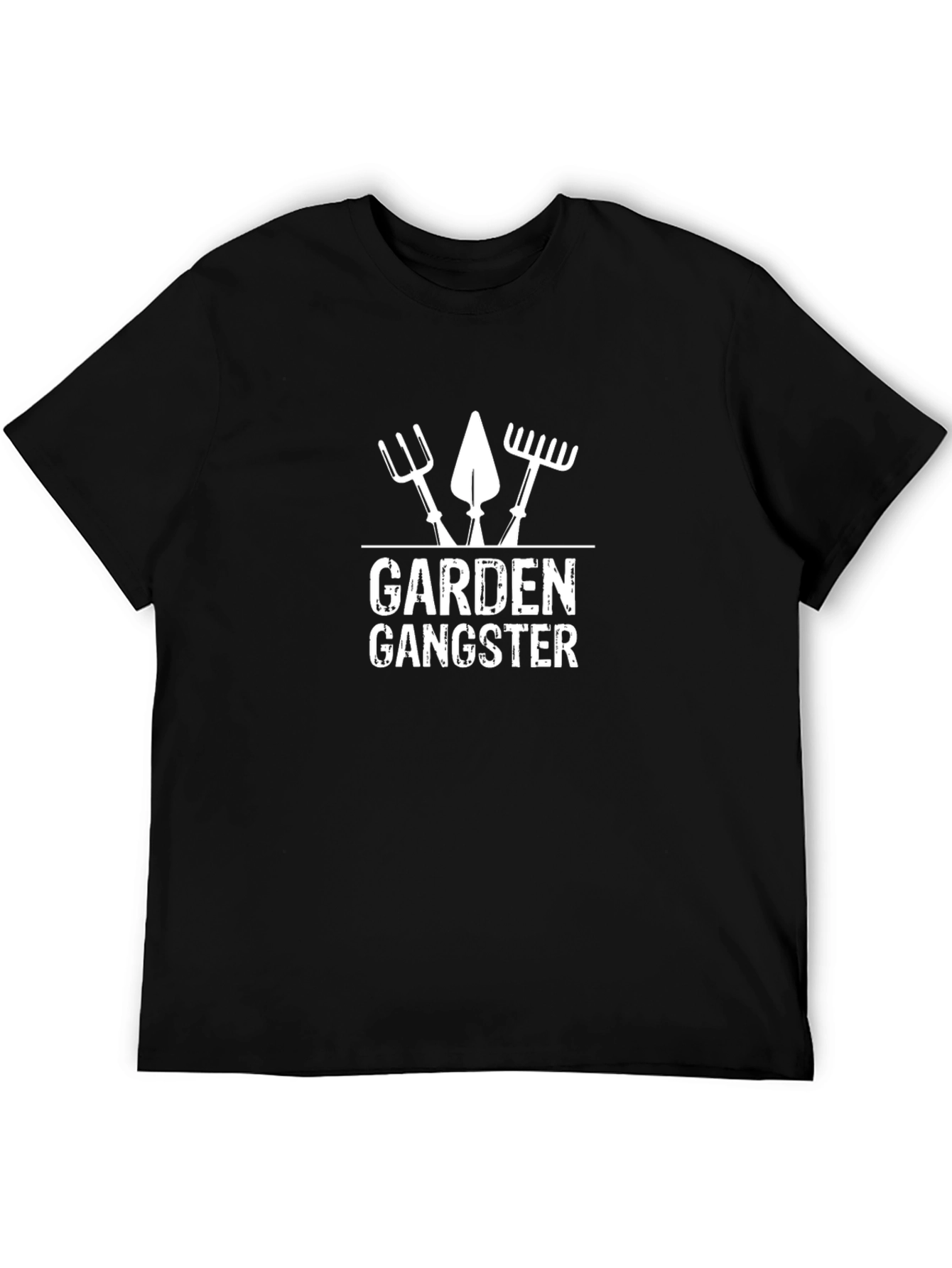 Garden Gangster Graphic Tee - Black Cotton Blend