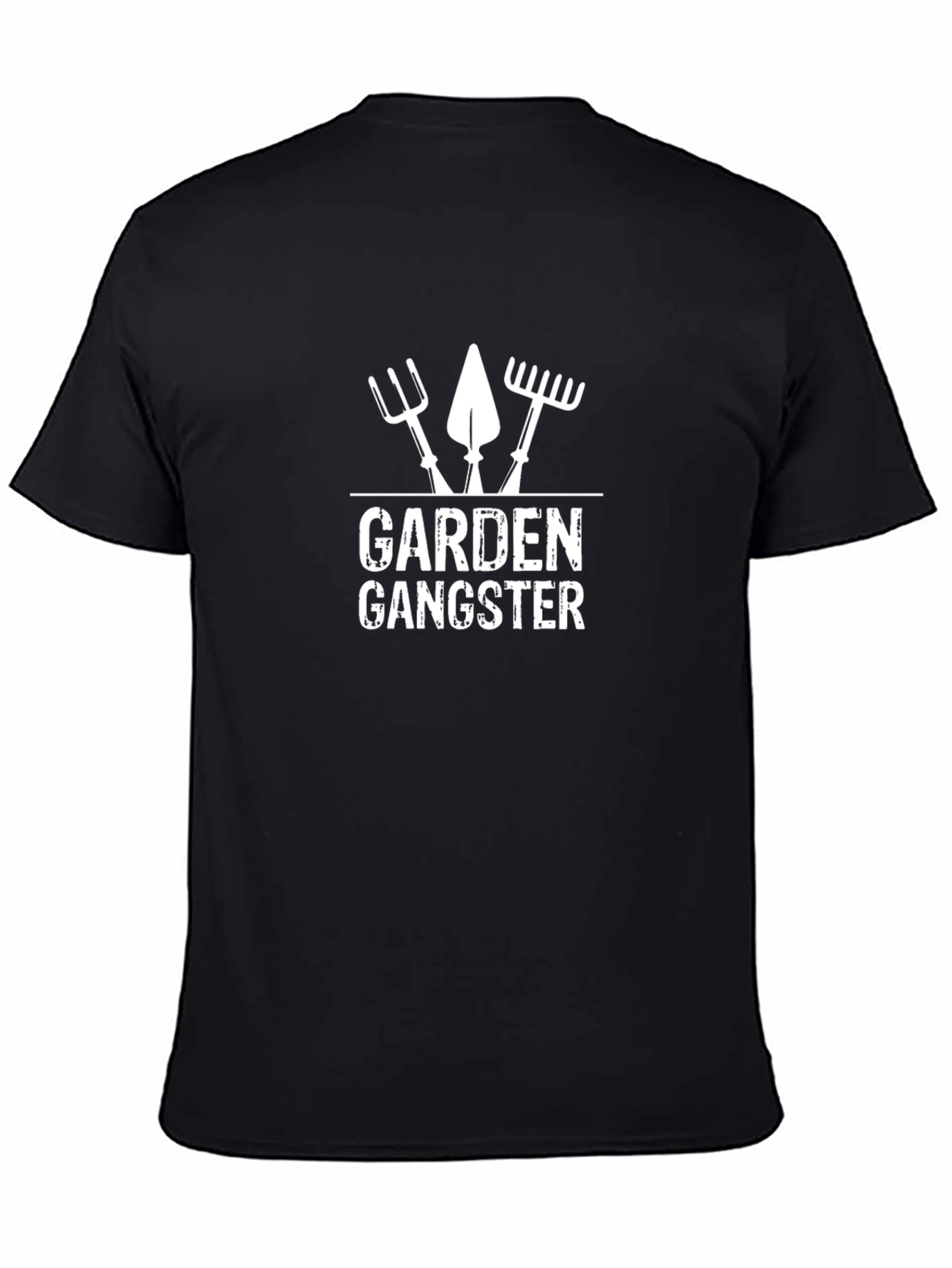 Garden Gangster Graphic Tee - Black Cotton Blend