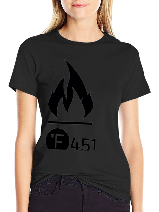 Fahrenheit 451 Flame Graphic T-Shirt