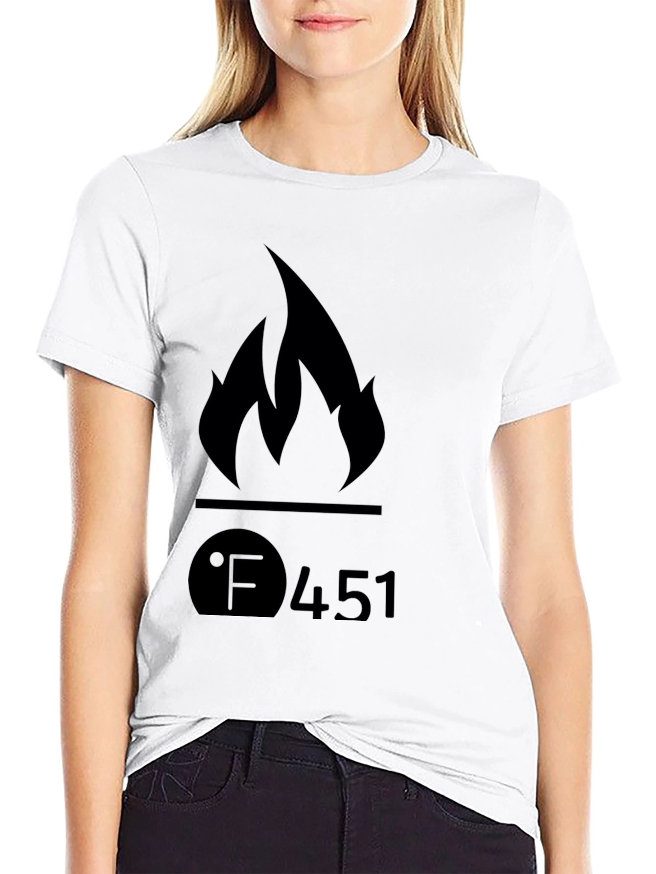 Fahrenheit 451 Flame Graphic T-Shirt