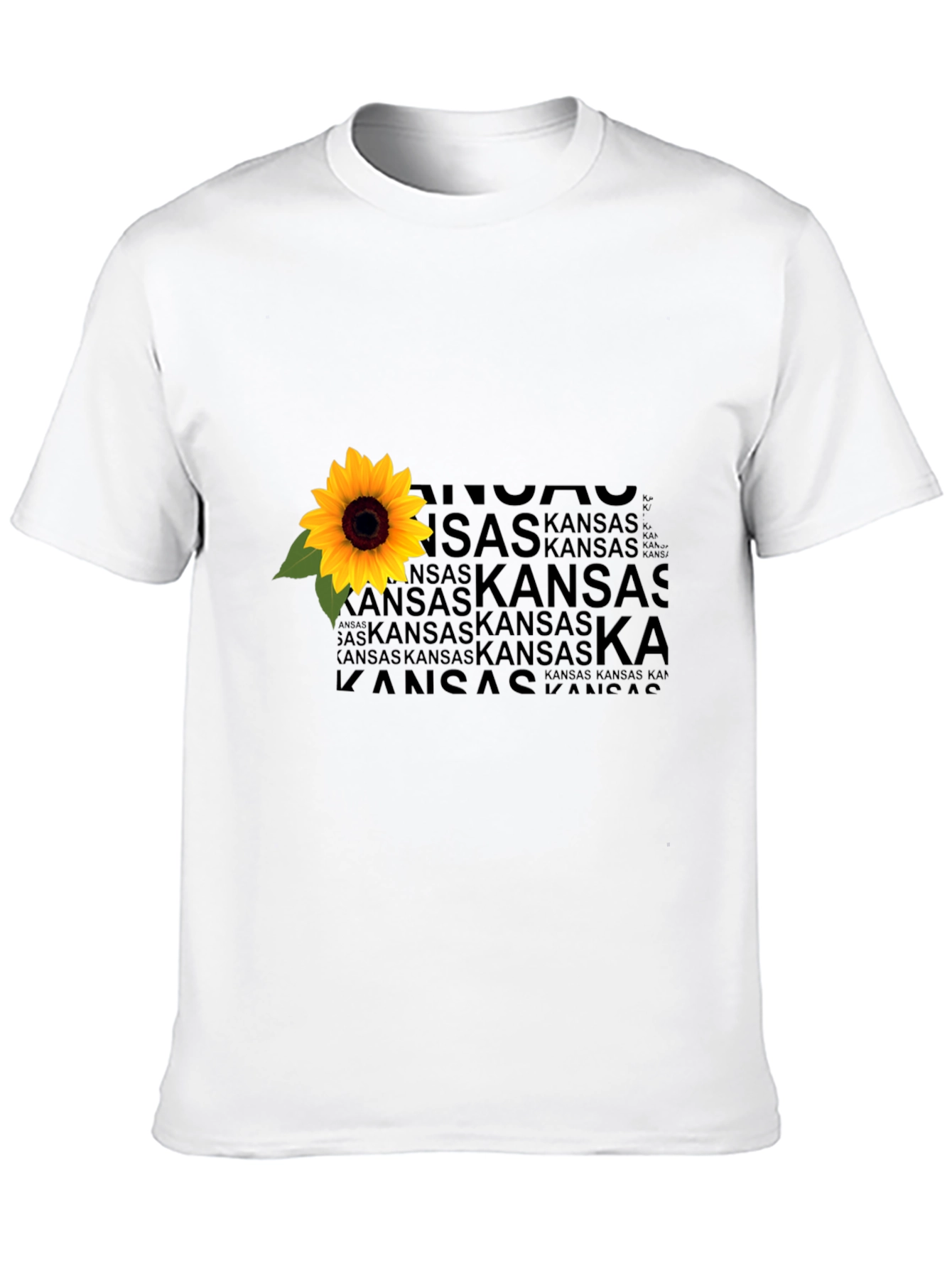 Kansas Sunflower Graphic Tee - Black Unisex Shirt