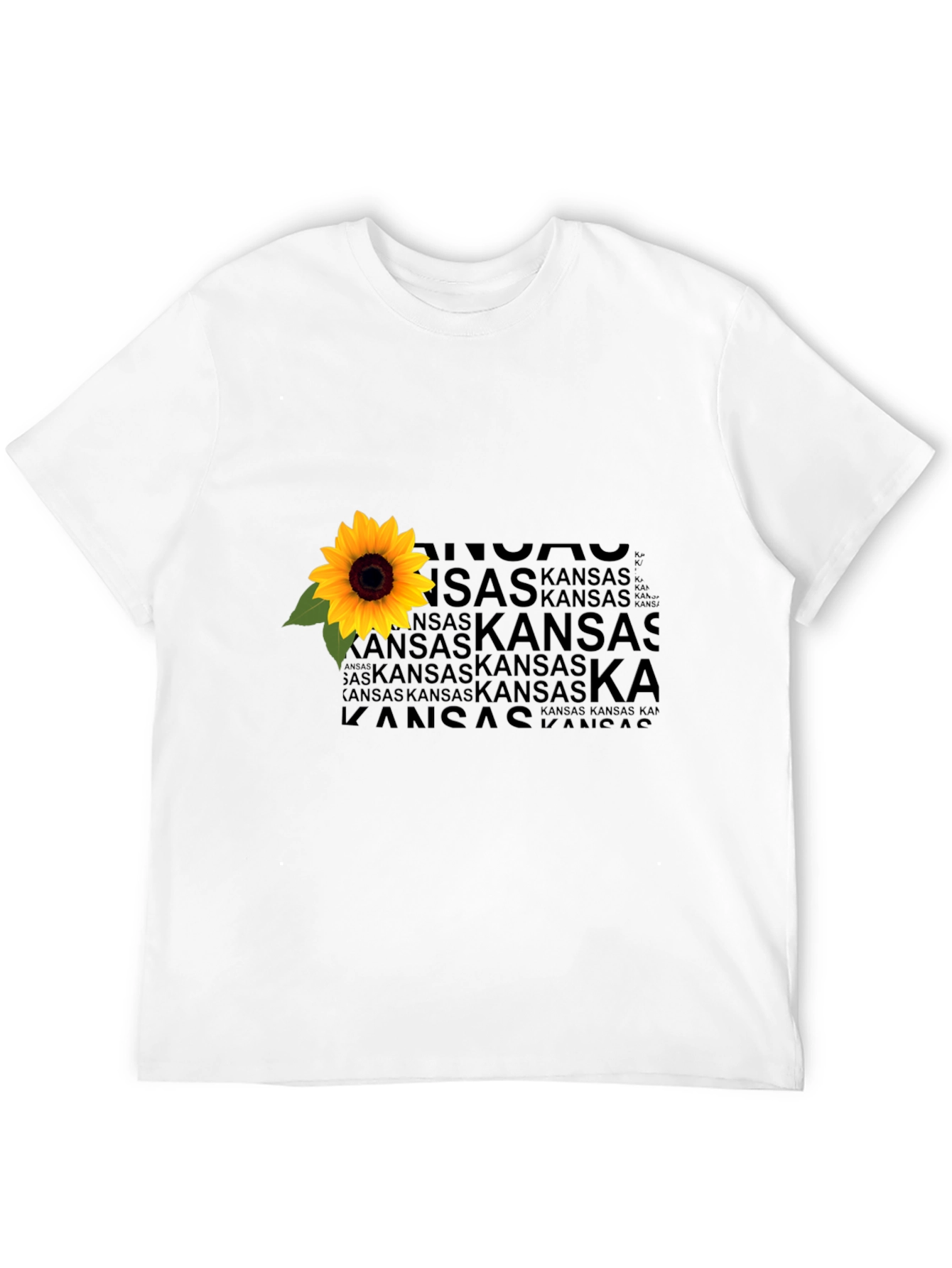 Kansas Sunflower Graphic Tee - Black Unisex Shirt
