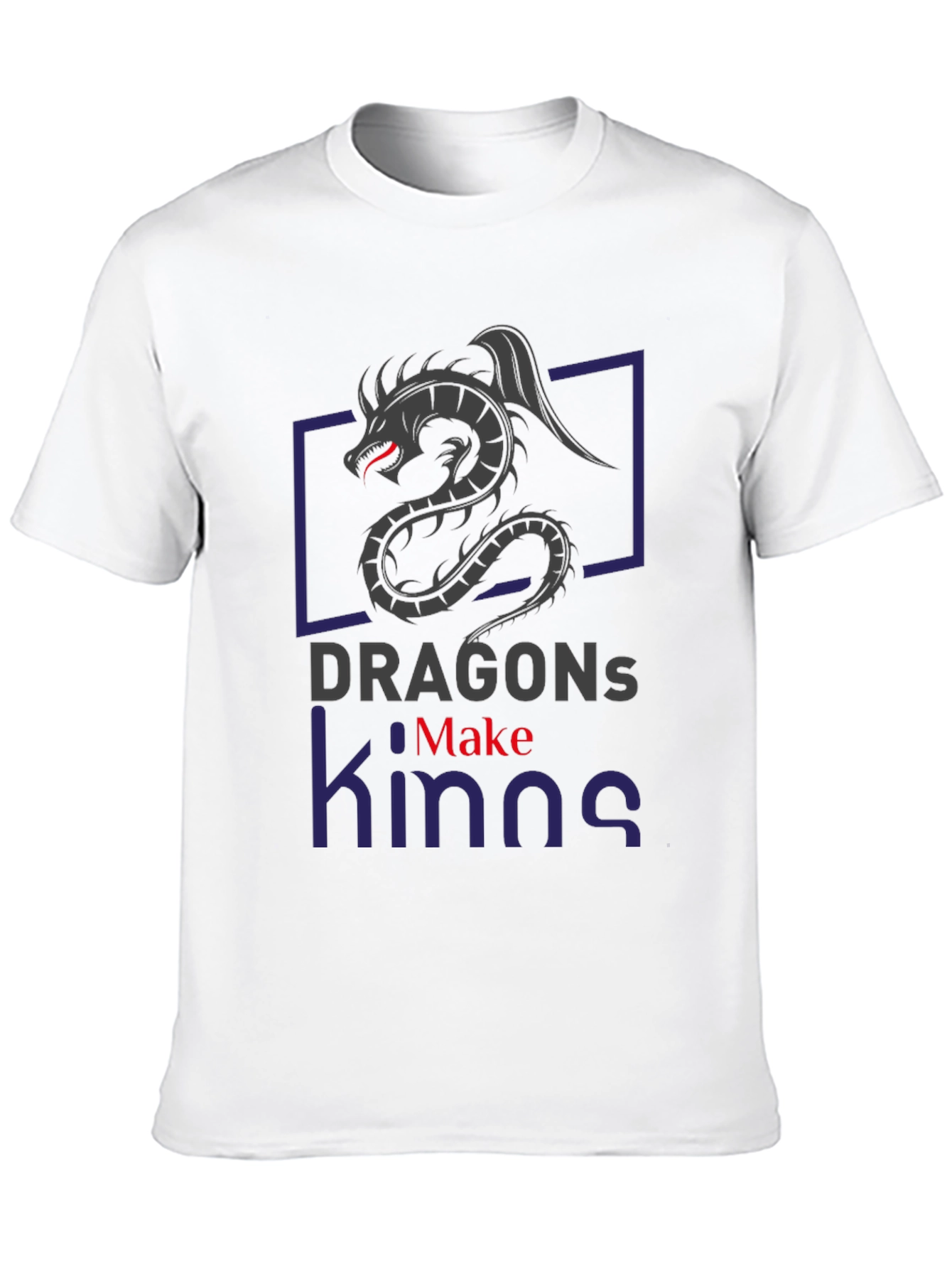 Dragon Kings Graphic Tee - Black Cotton T-Shirt
