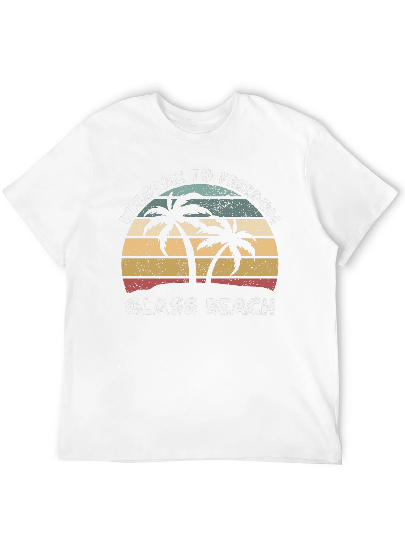 Welcome to Freedom Glass Beach Retro T-Shirt