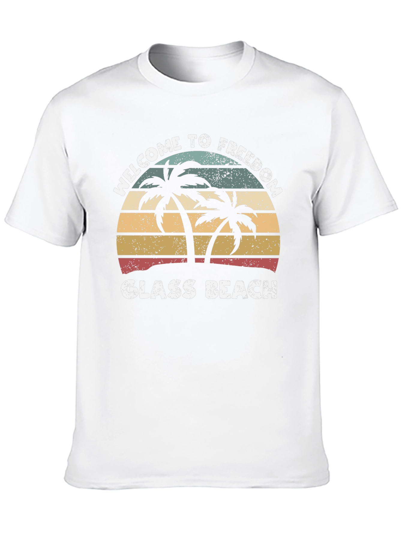 Welcome to Freedom Glass Beach Retro T-Shirt