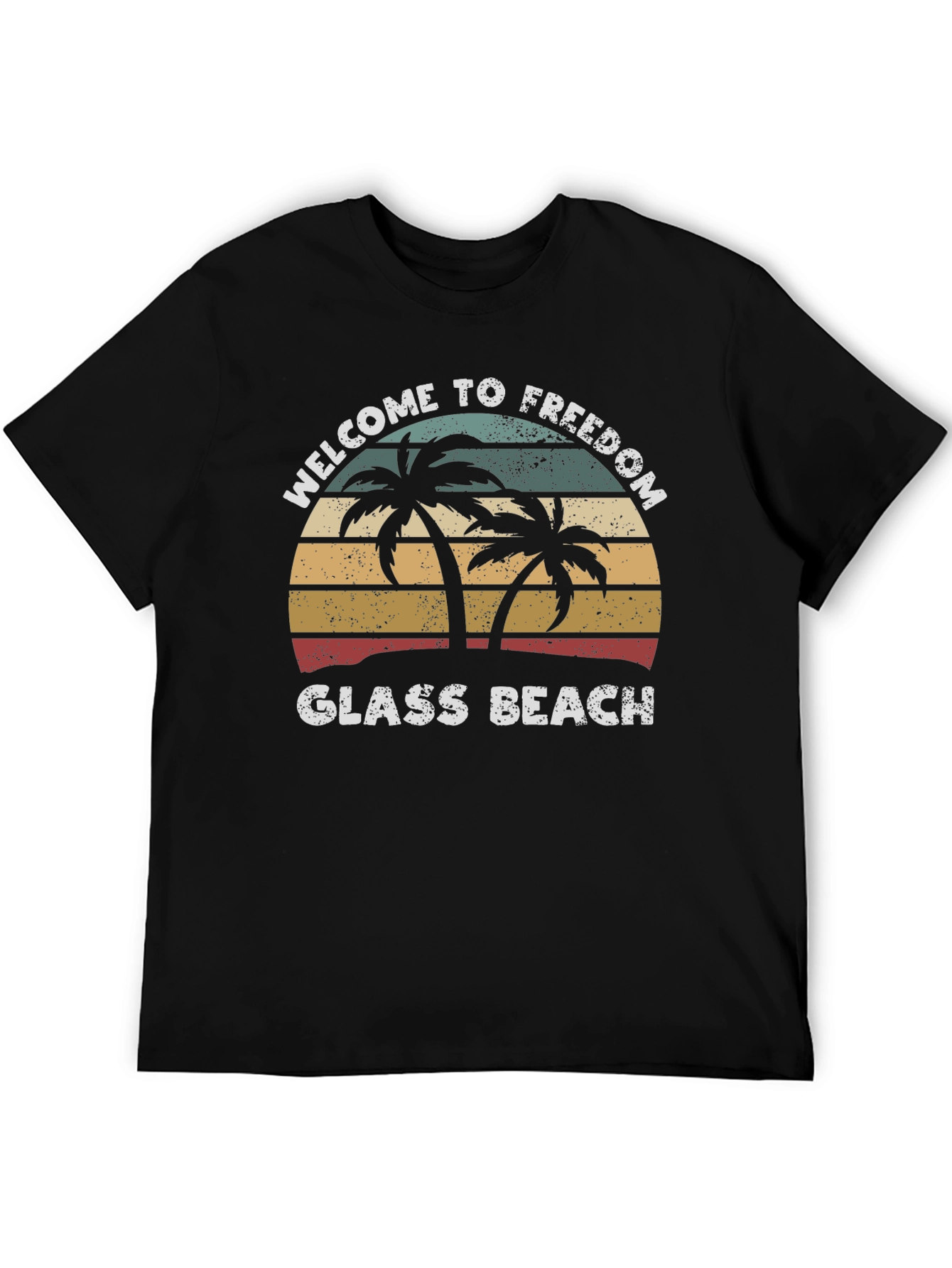 Welcome to Freedom Glass Beach Retro T-Shirt
