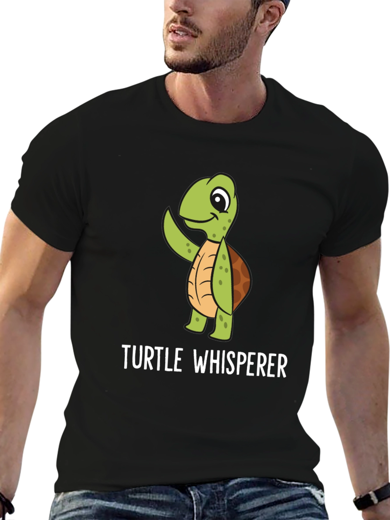 Turtle Whisperer Black Graphic Tee