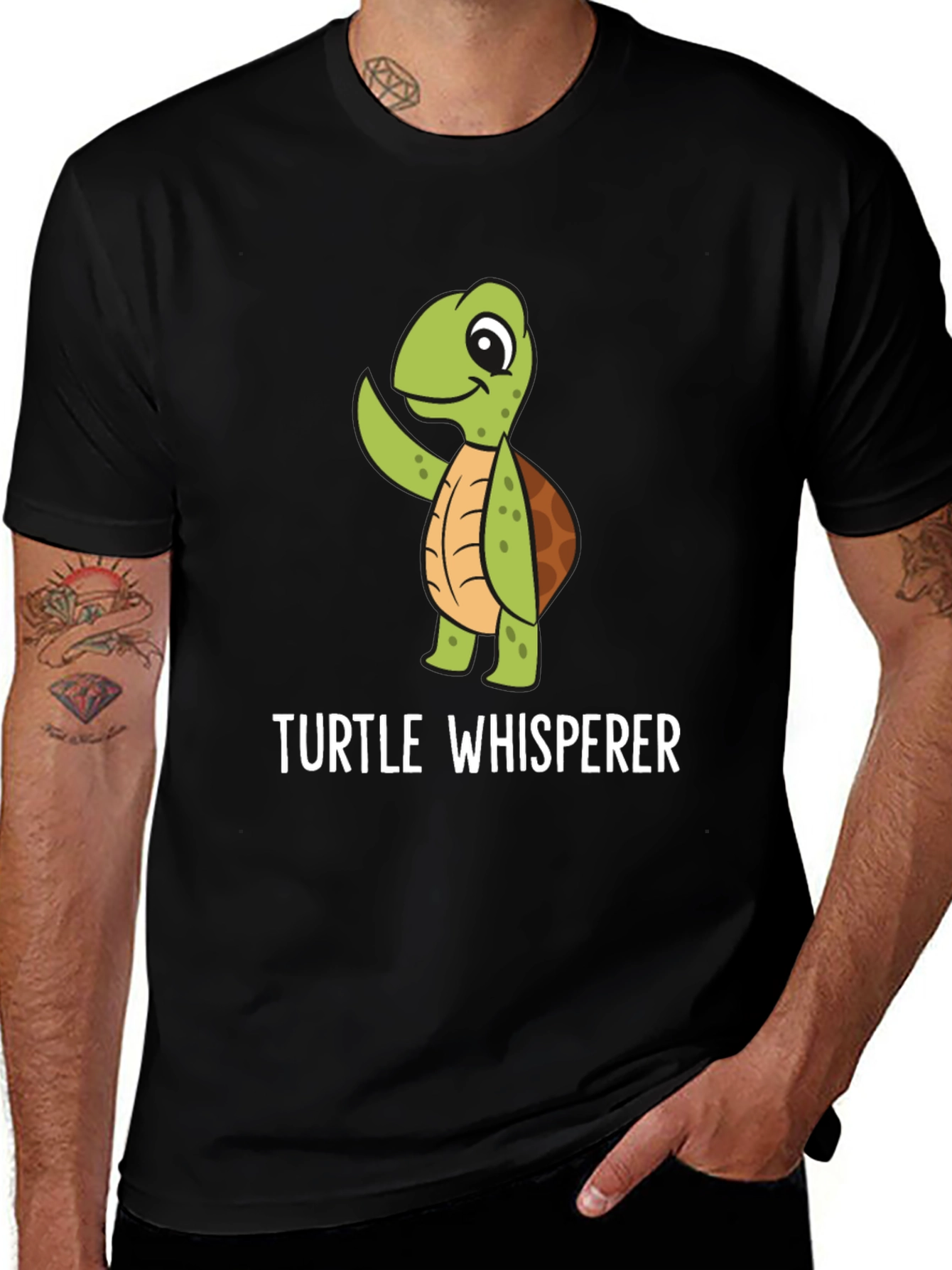 Turtle Whisperer Black Graphic Tee
