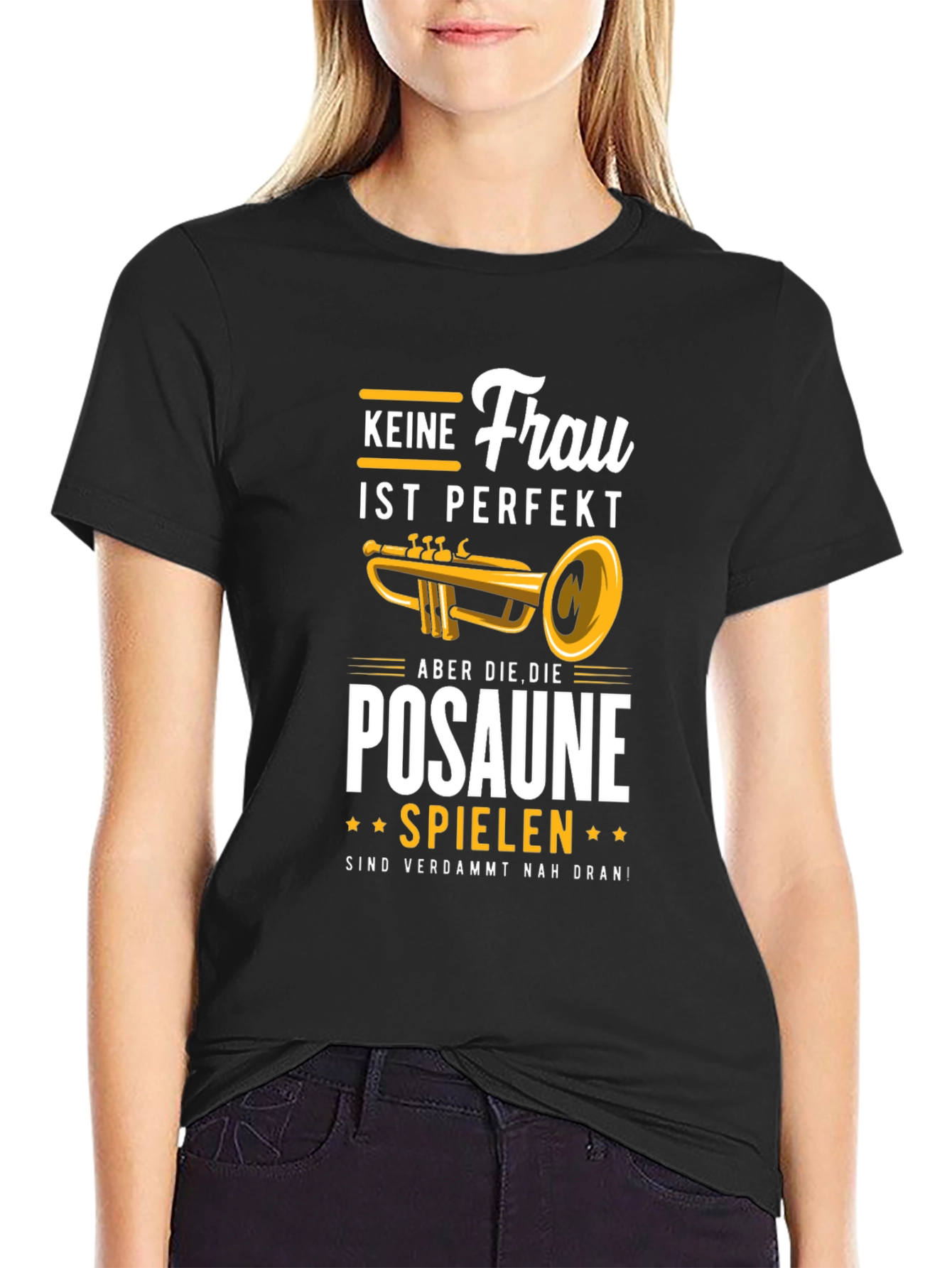 Funny Trombone Player T-Shirt - Keine Frau Ist Perfekt