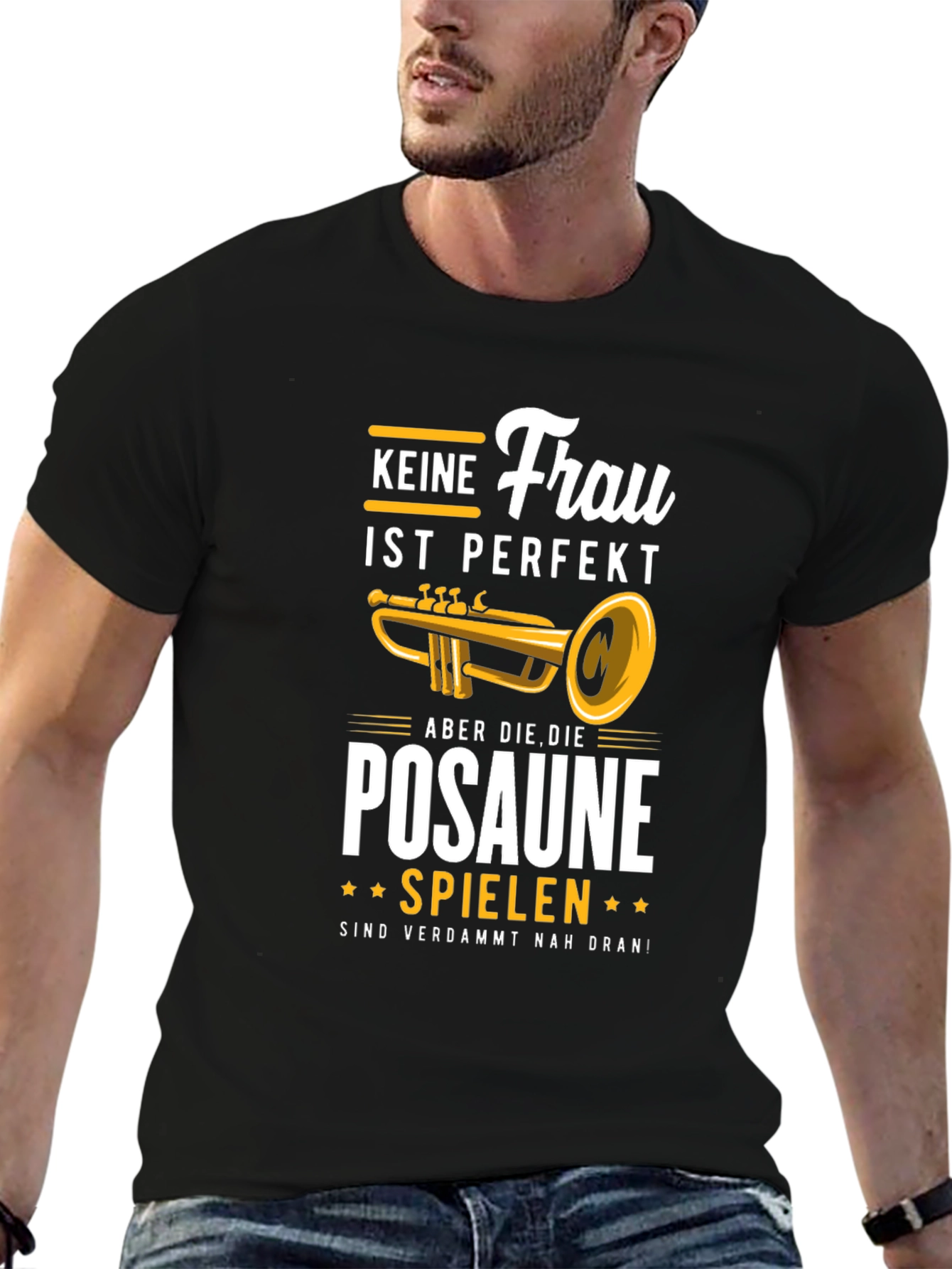 Funny Trombone Player T-Shirt - Keine Frau Ist Perfekt