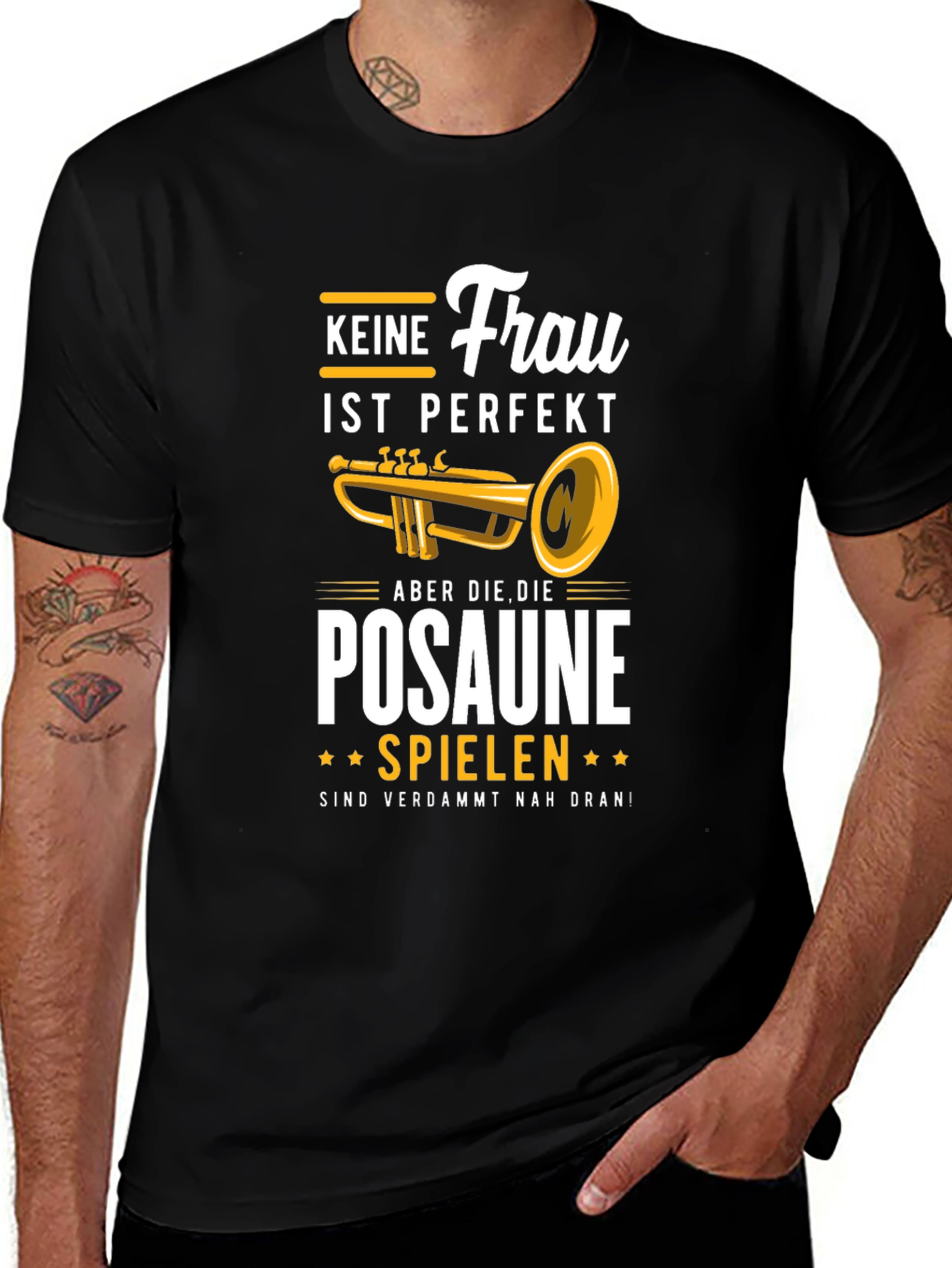 Funny Trombone Player T-Shirt - Keine Frau Ist Perfekt