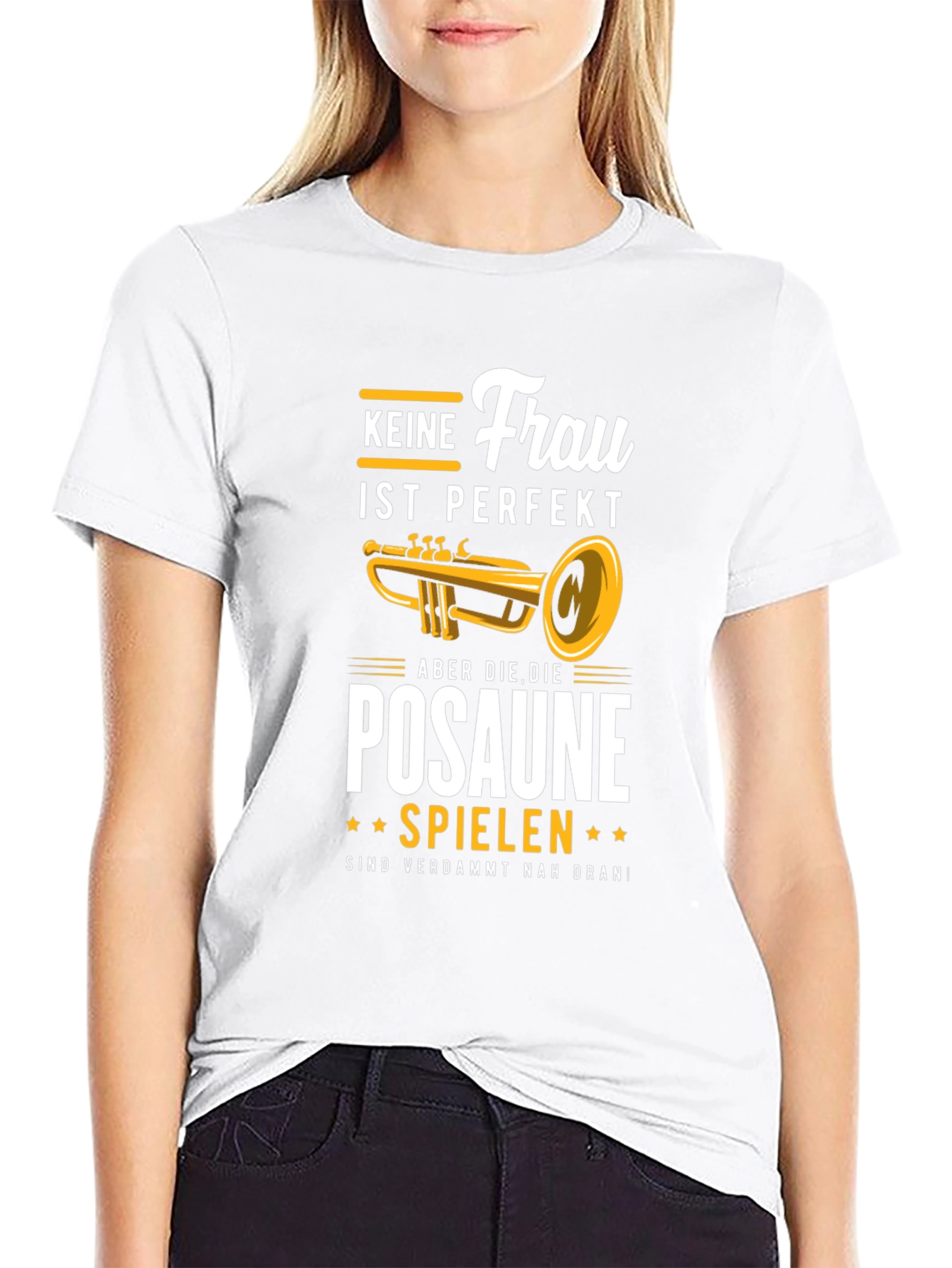 Funny Trombone Player T-Shirt - Keine Frau Ist Perfekt