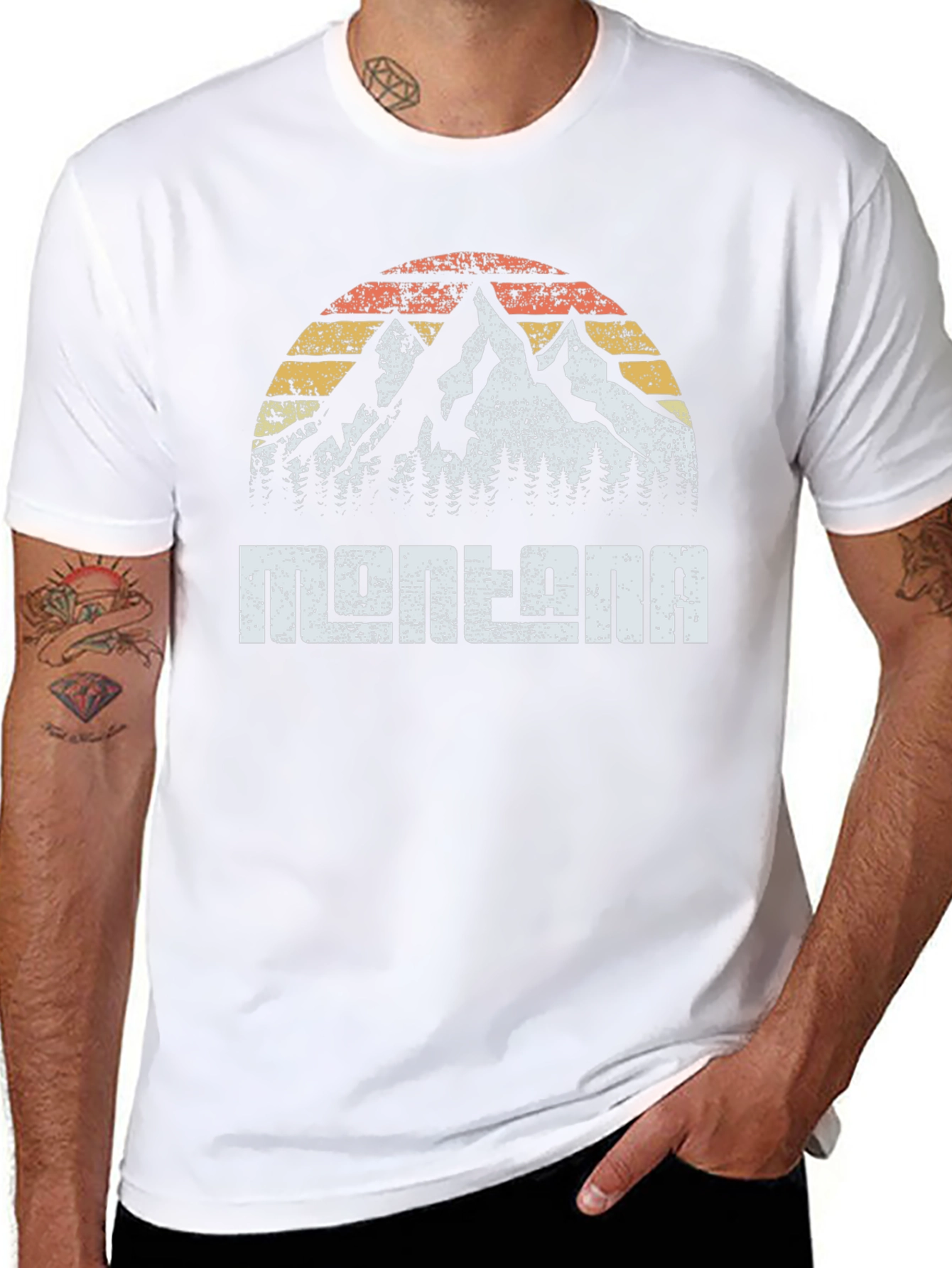 Montana Retro Mountain Graphic T-Shirt