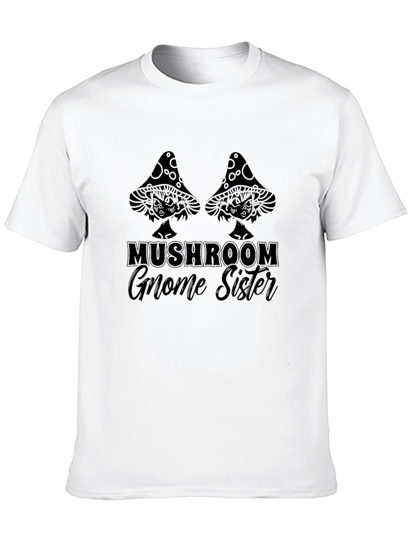Mushroom Gnome Sister Graphic T-Shirt
