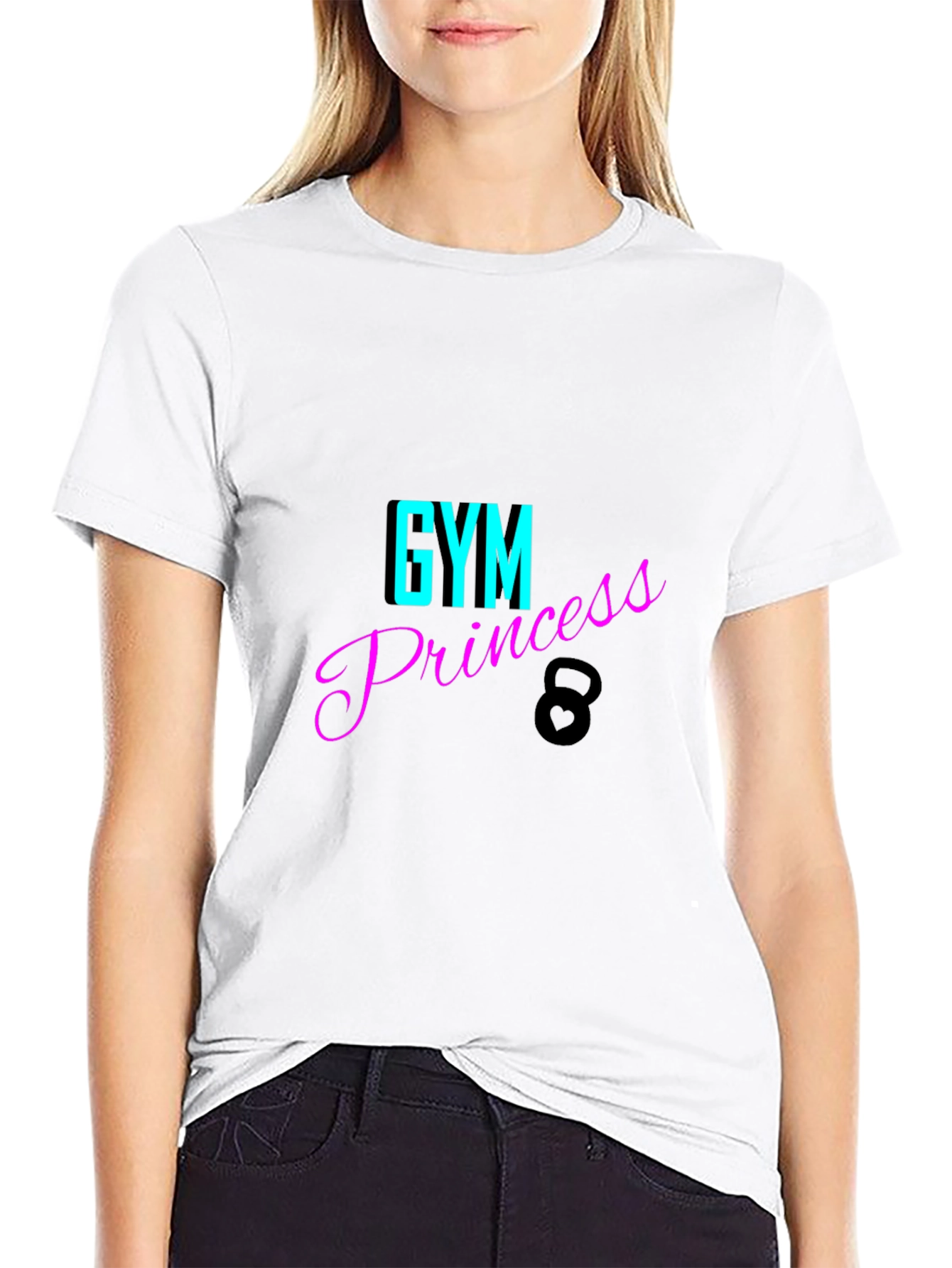 Gym Princess Black T-Shirt Fitness Apparel