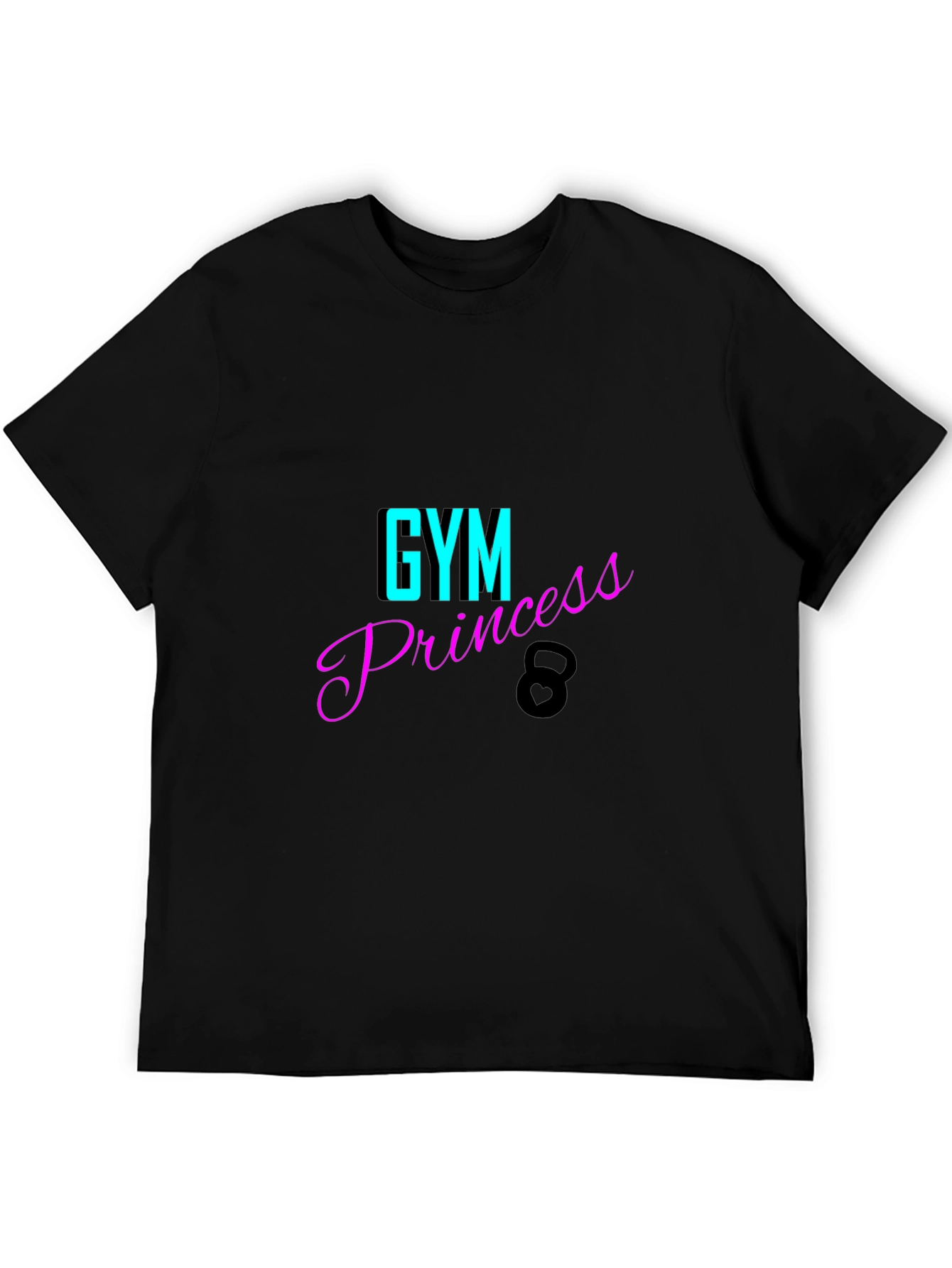 Gym Princess Black T-Shirt Fitness Apparel