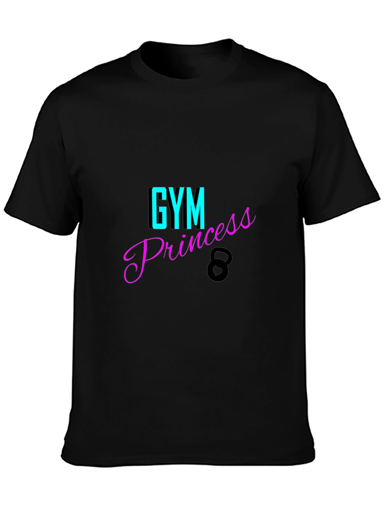 Gym Princess Black T-Shirt Fitness Apparel