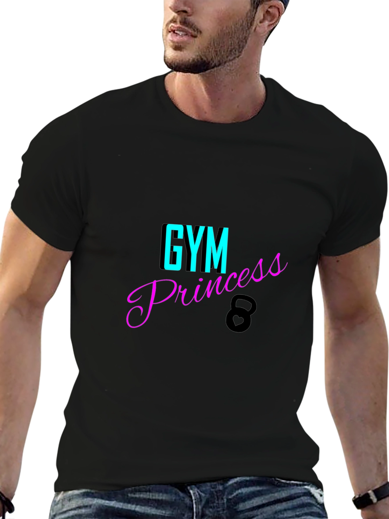 Gym Princess Black T-Shirt Fitness Apparel