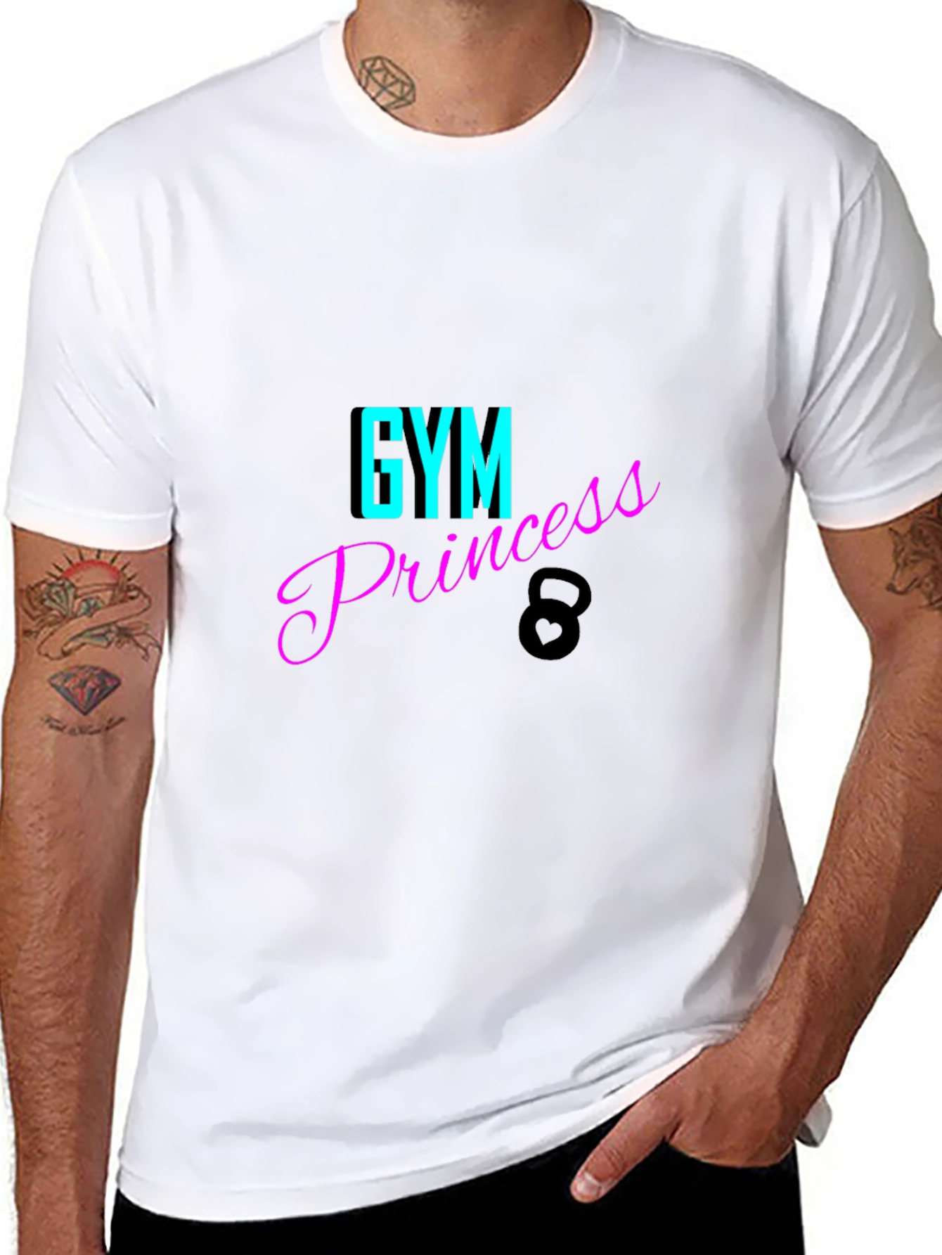 Gym Princess Black T-Shirt Fitness Apparel