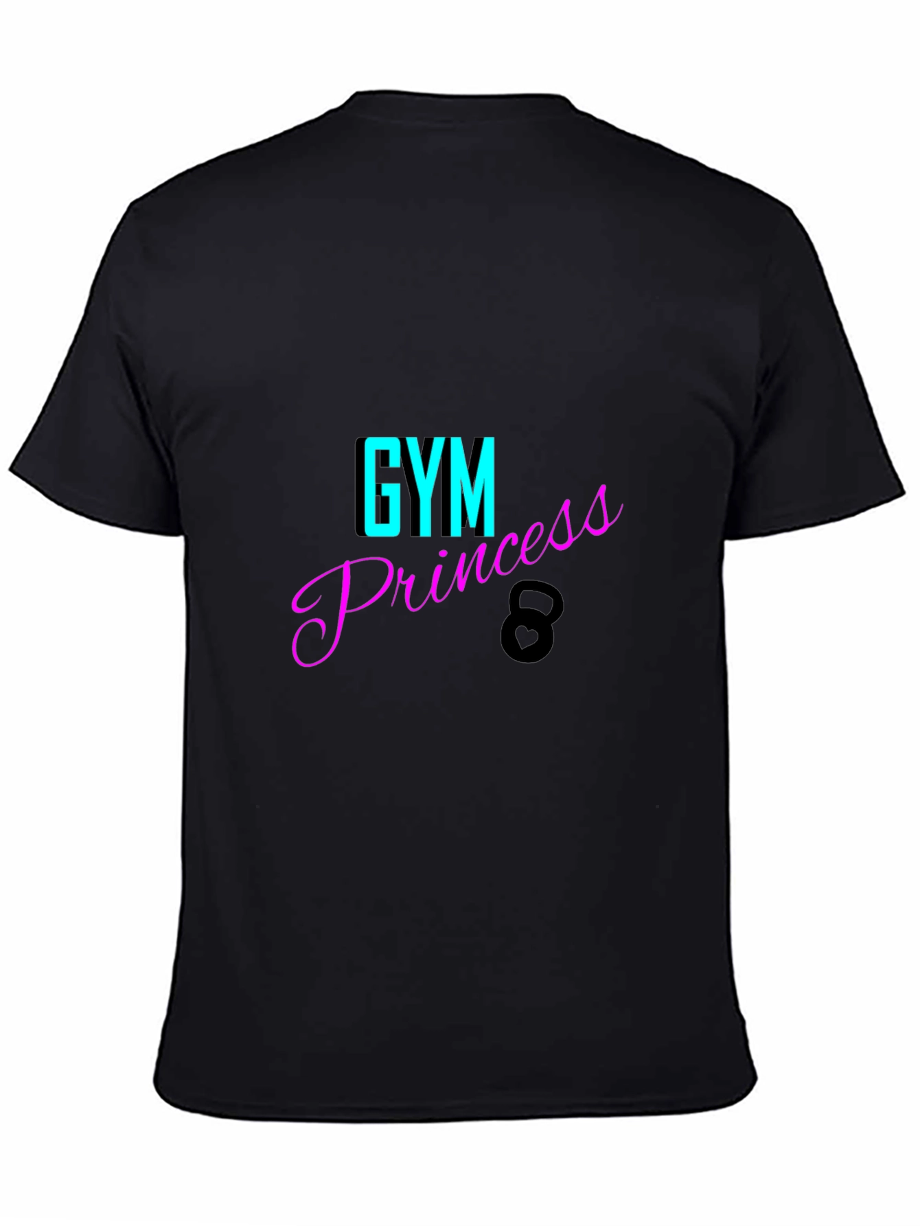 Gym Princess Black T-Shirt Fitness Apparel