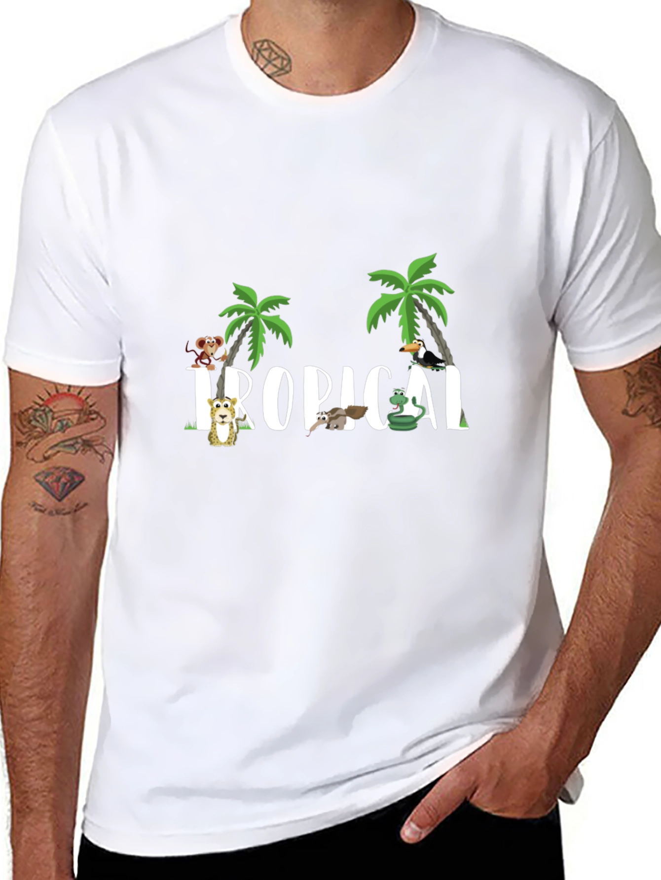 Tropical Animal Graphic Tee