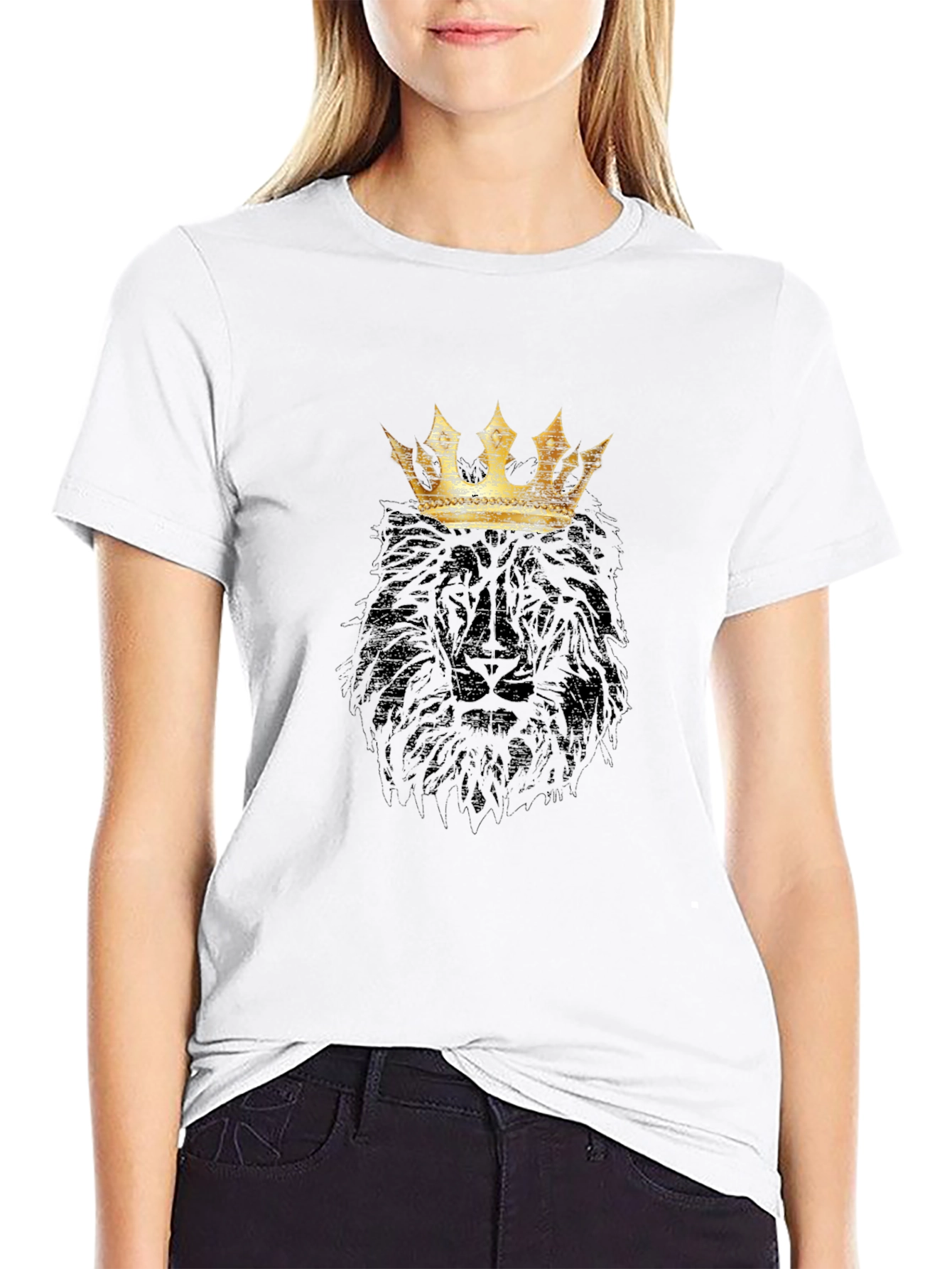 King Lion Graphic T-Shirt - Black