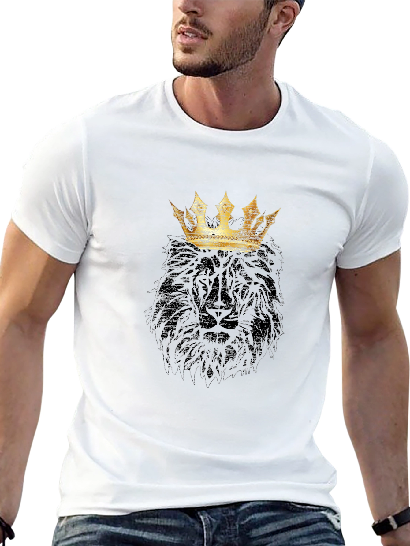 King Lion Graphic T-Shirt - Black