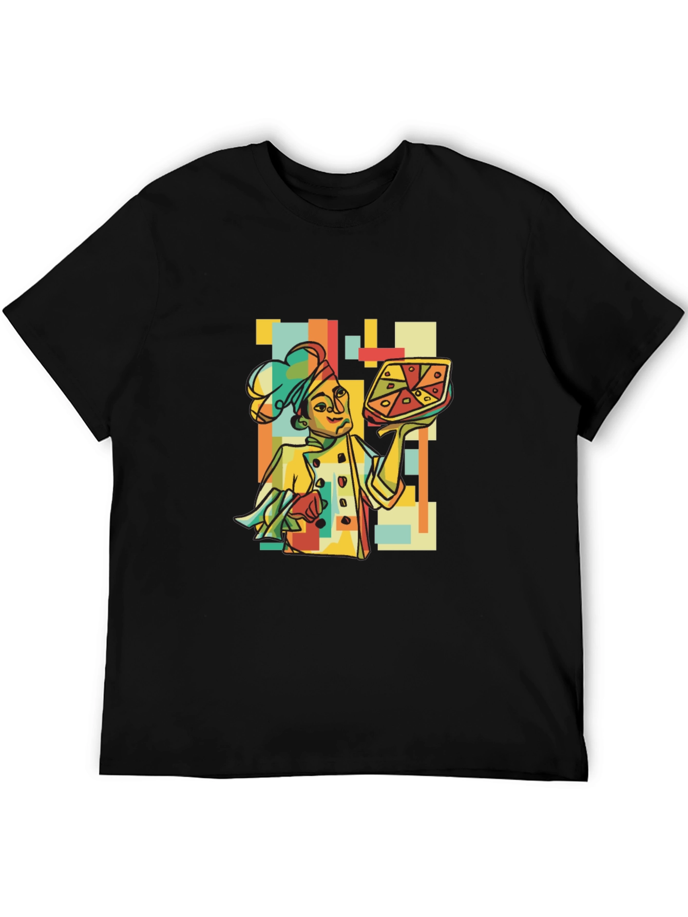 Retro Chef Pizza Graphic T-Shirt