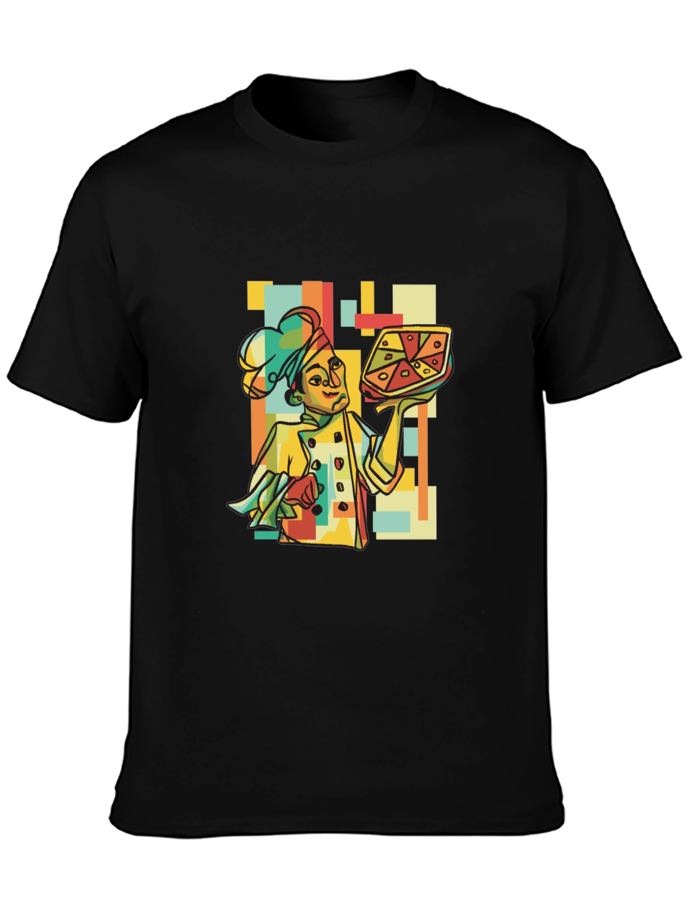 Retro Chef Pizza Graphic T-Shirt