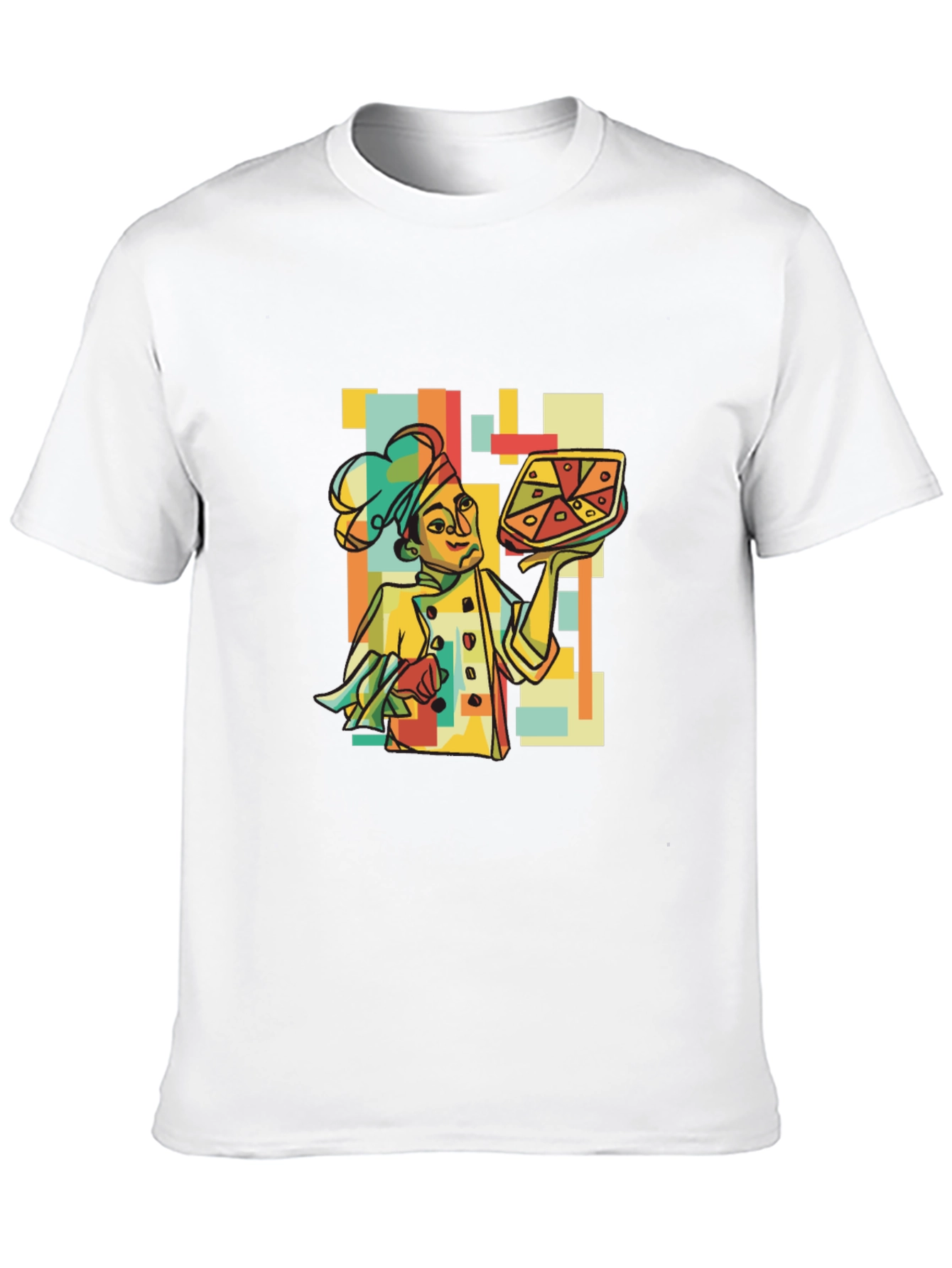 Retro Chef Pizza Graphic T-Shirt