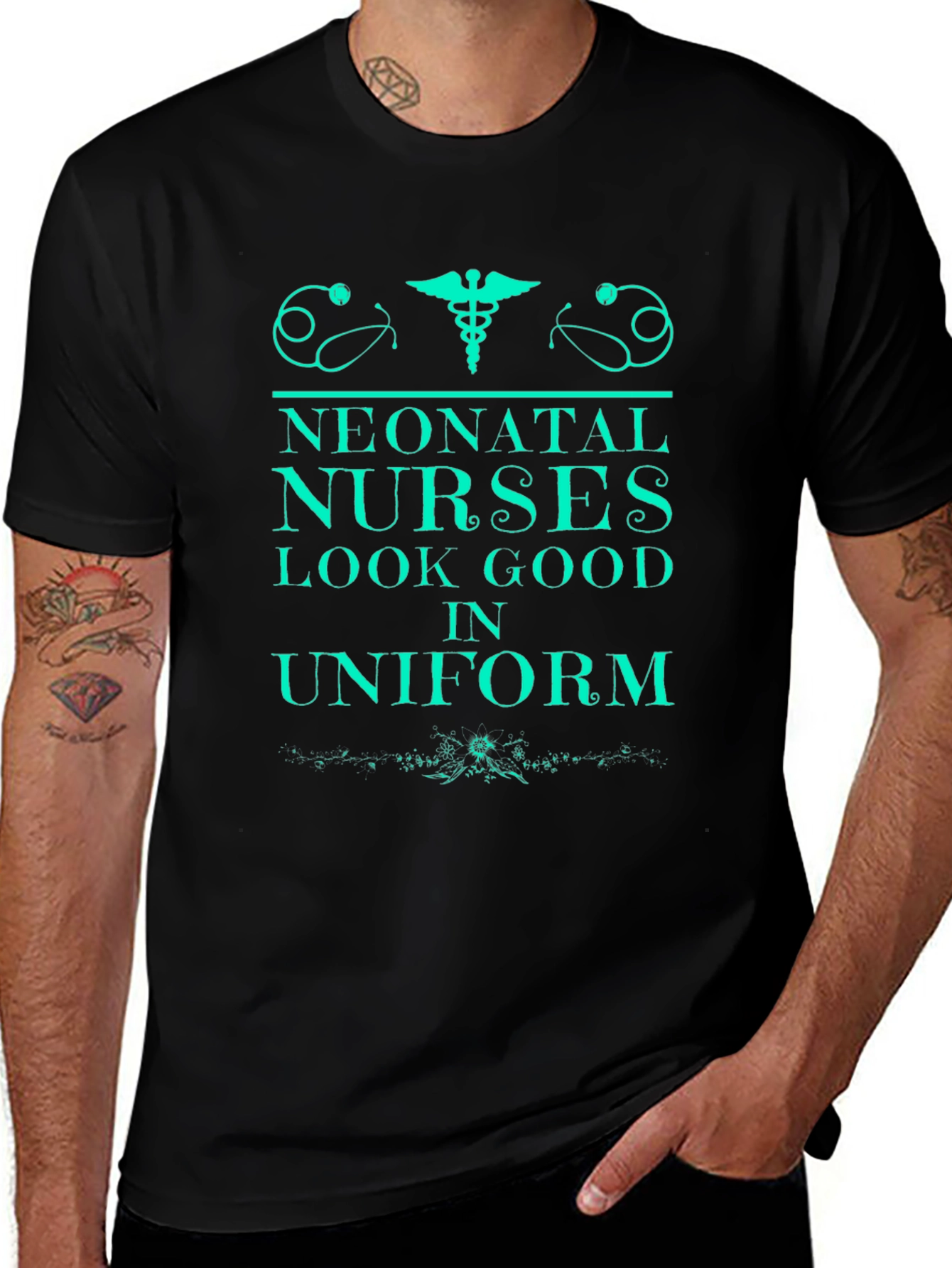 Neonatal Nurses Look Good In Uniform Black T-Shirt