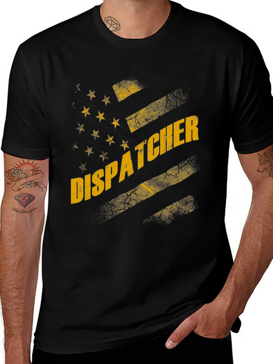 Dispatcher US Flag Graphic Tee - Black