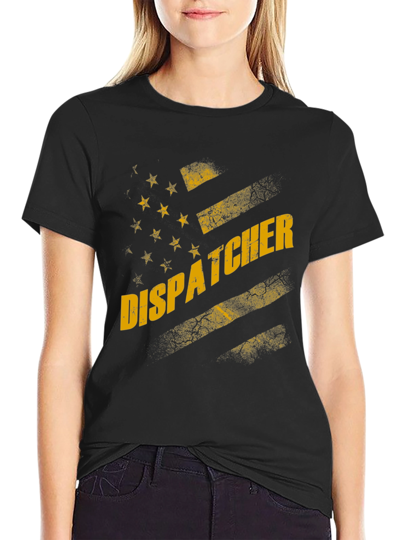 Dispatcher US Flag Graphic Tee - Black