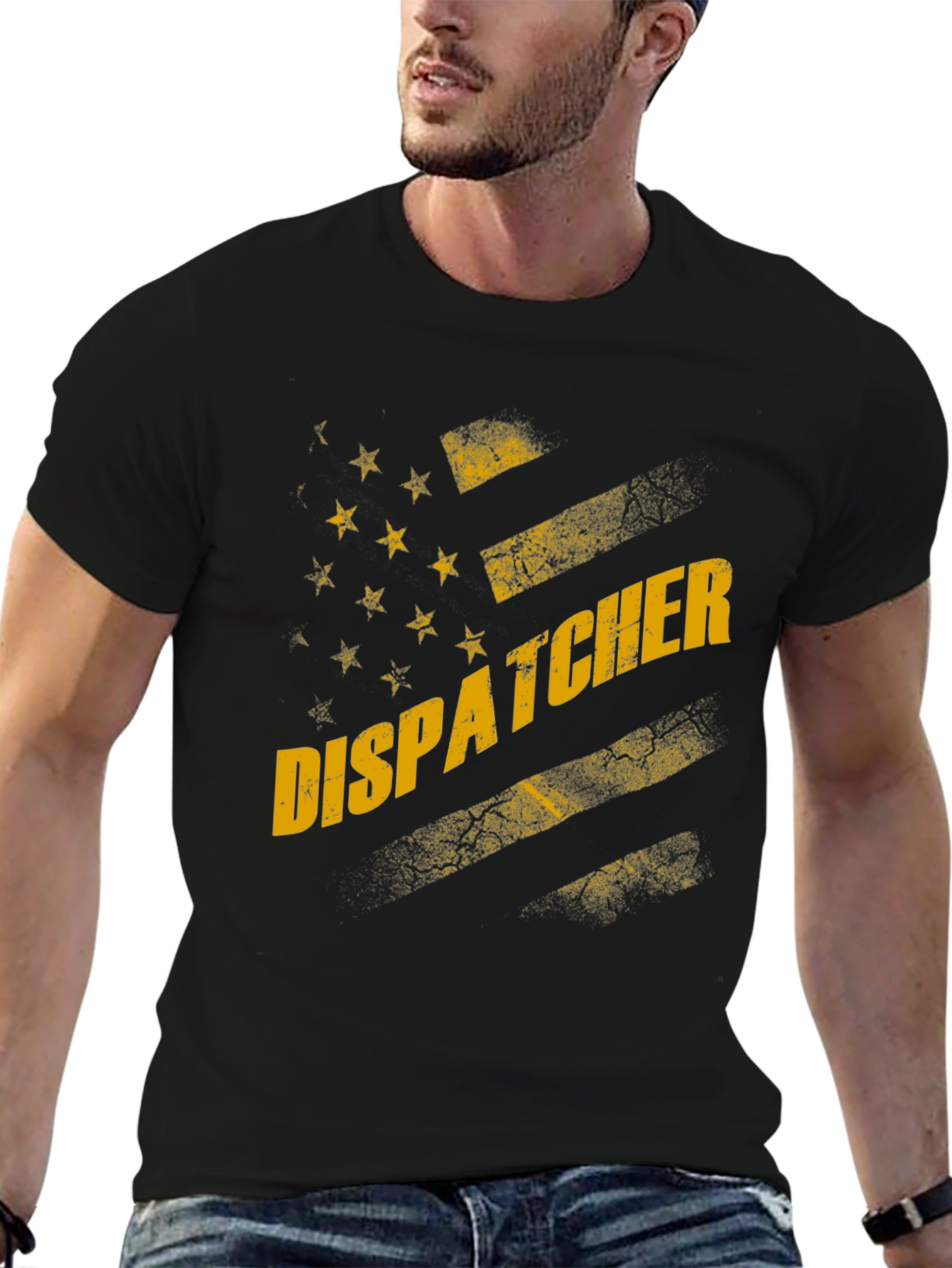 Dispatcher US Flag Graphic Tee - Black
