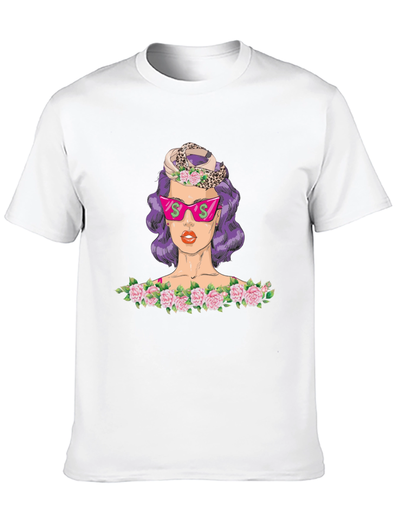 Black T-Shirt with Funky Pop Art Design