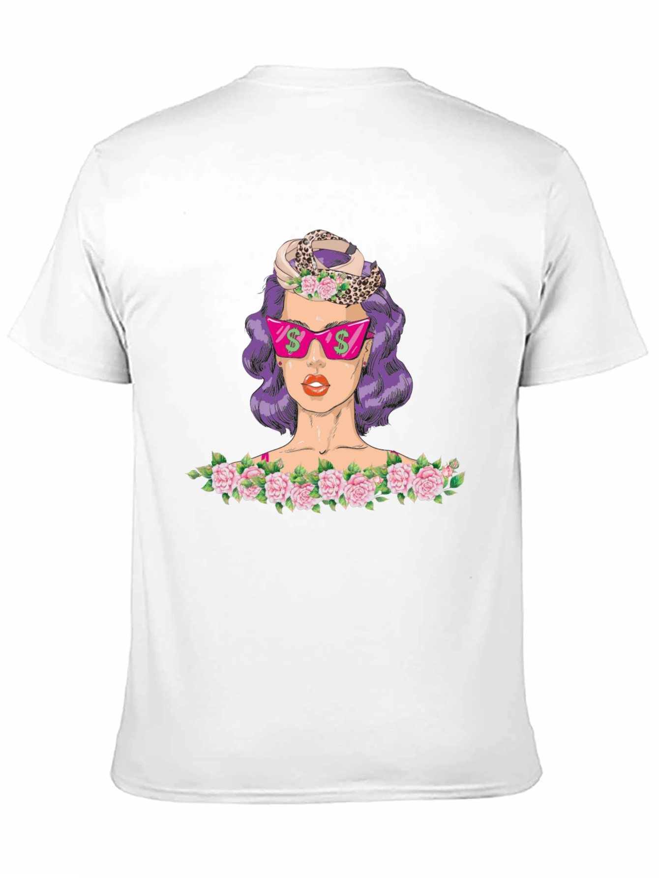 Black T-Shirt with Funky Pop Art Design