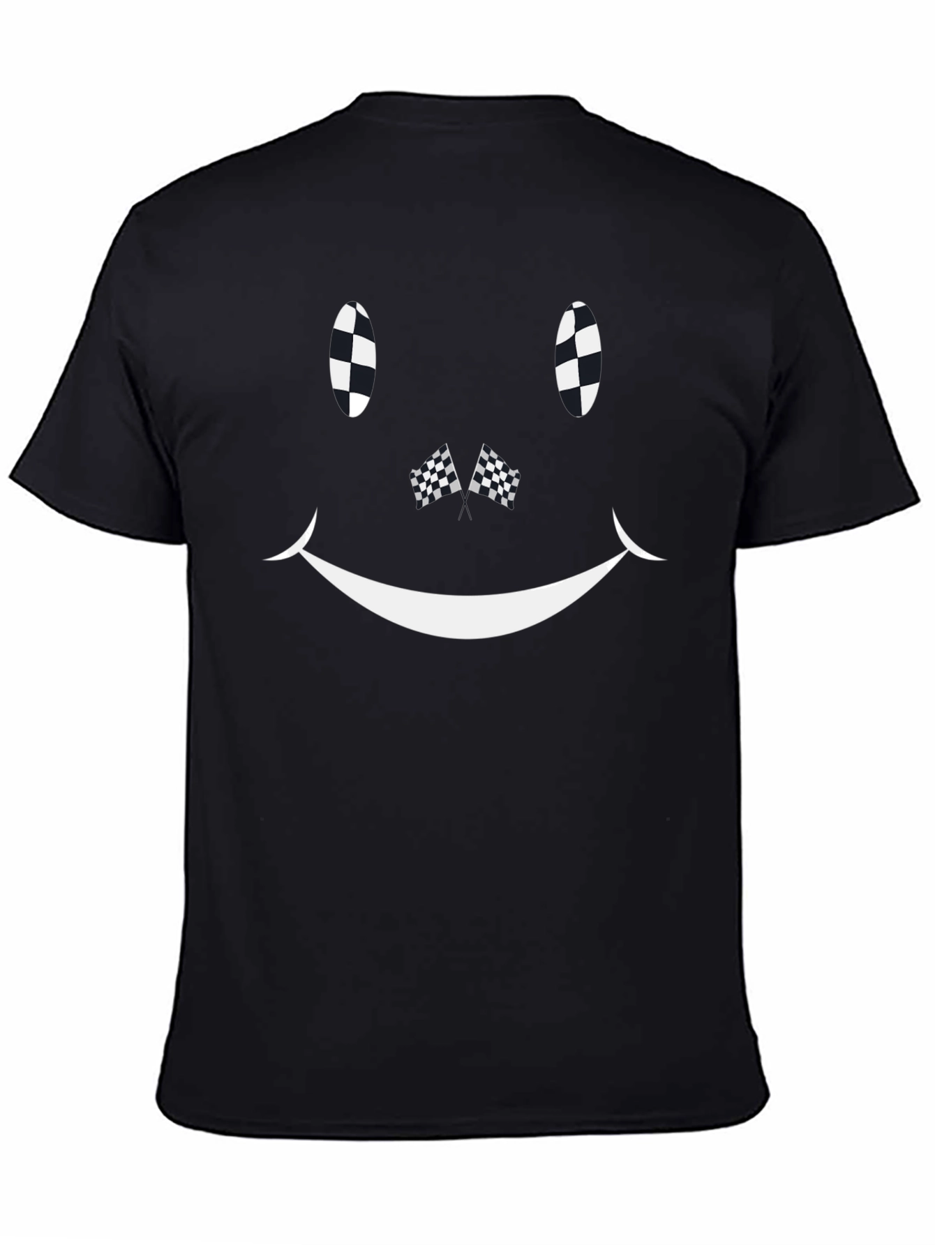 Checkered Flag Smiley Face T-Shirt