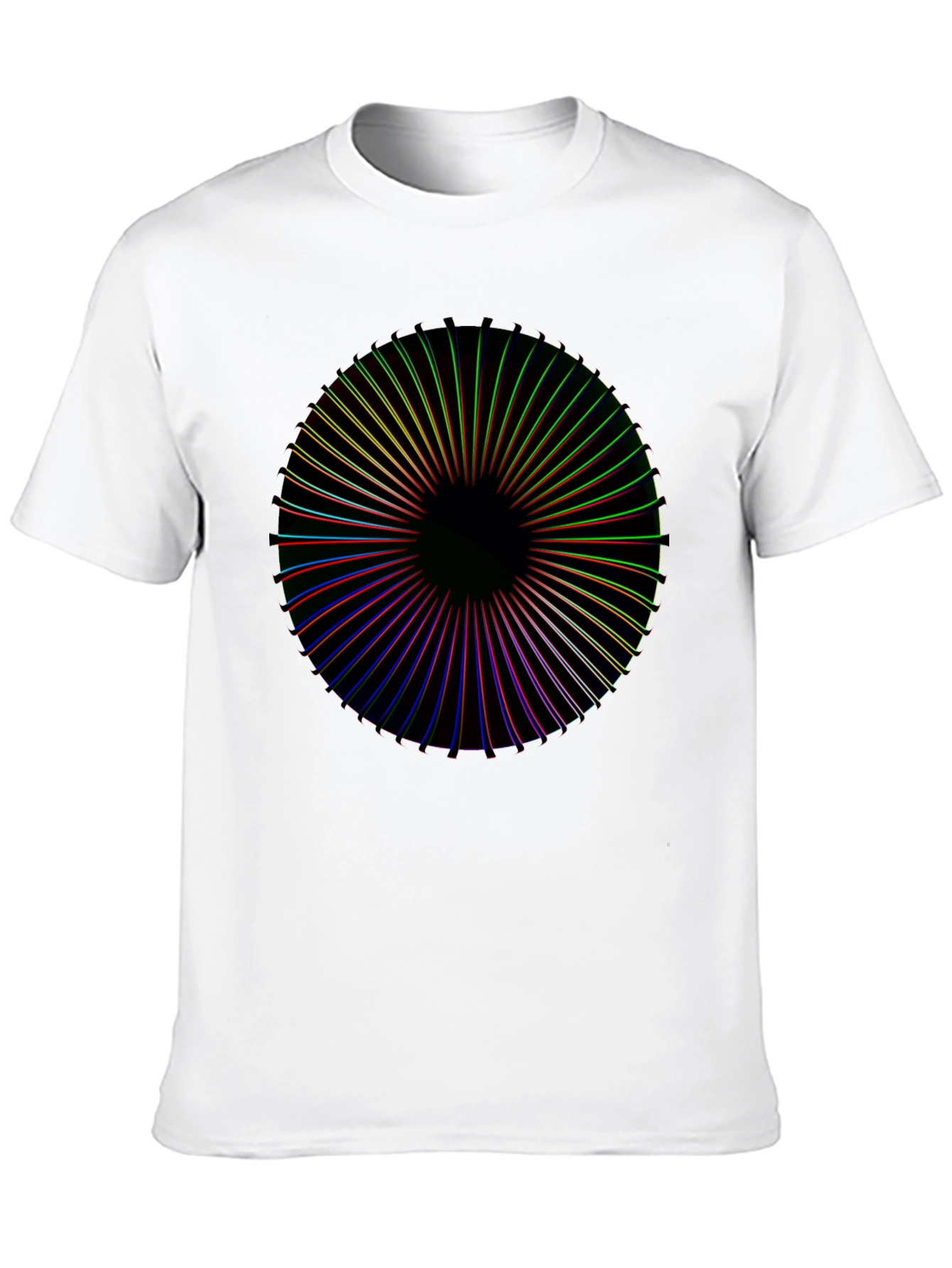 Abstract Spectrum Graphic Black T-Shirt