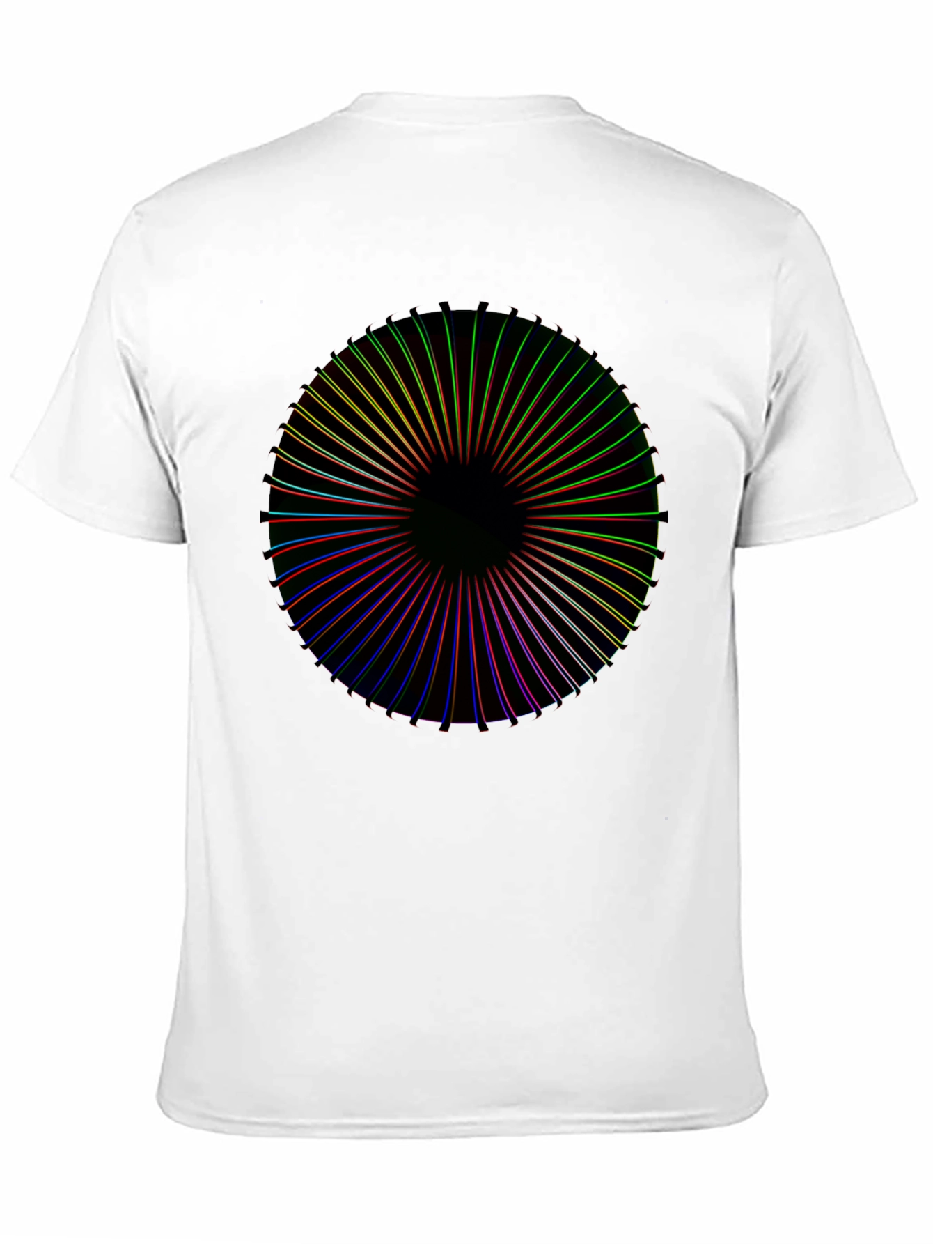 Abstract Spectrum Graphic Black T-Shirt