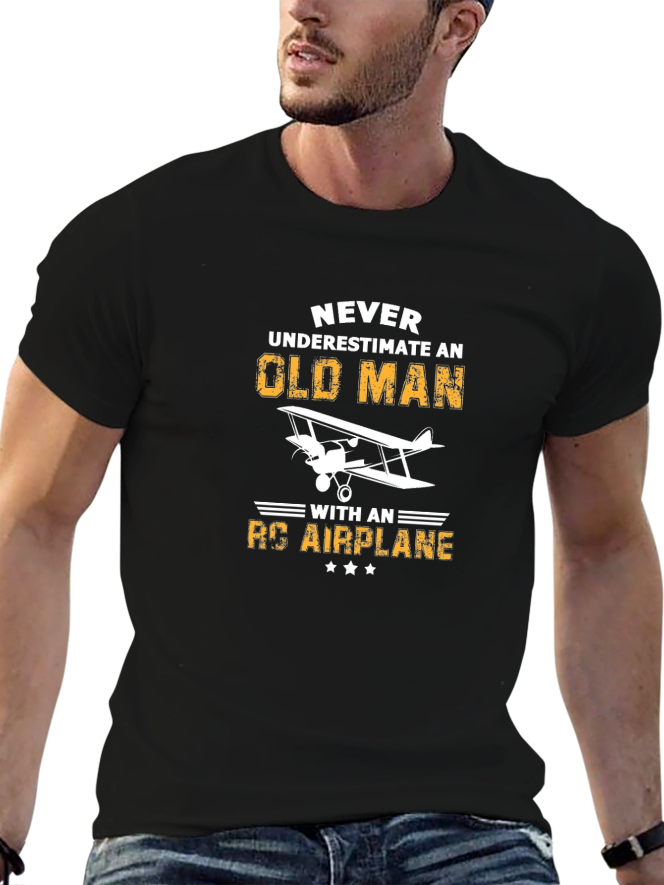 Old Man RC Airplane T-Shirt